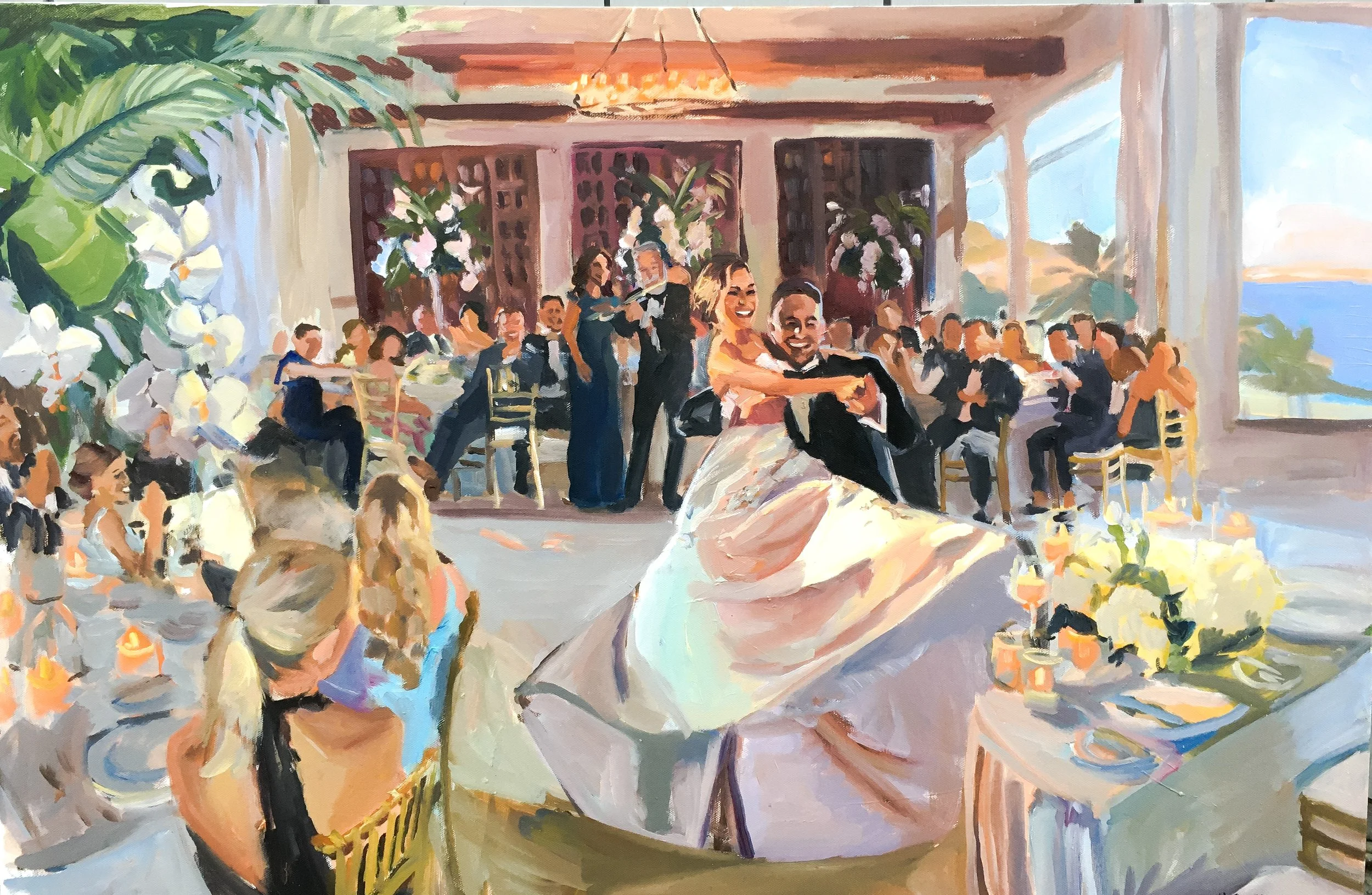 Bel-air-bay-club-first-dance-live-wedding-painting.JPG