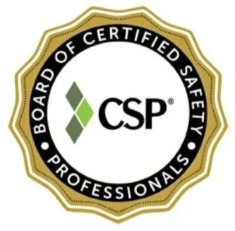 Certification badge for the Board of Certified Safety Professionals (CSCP).