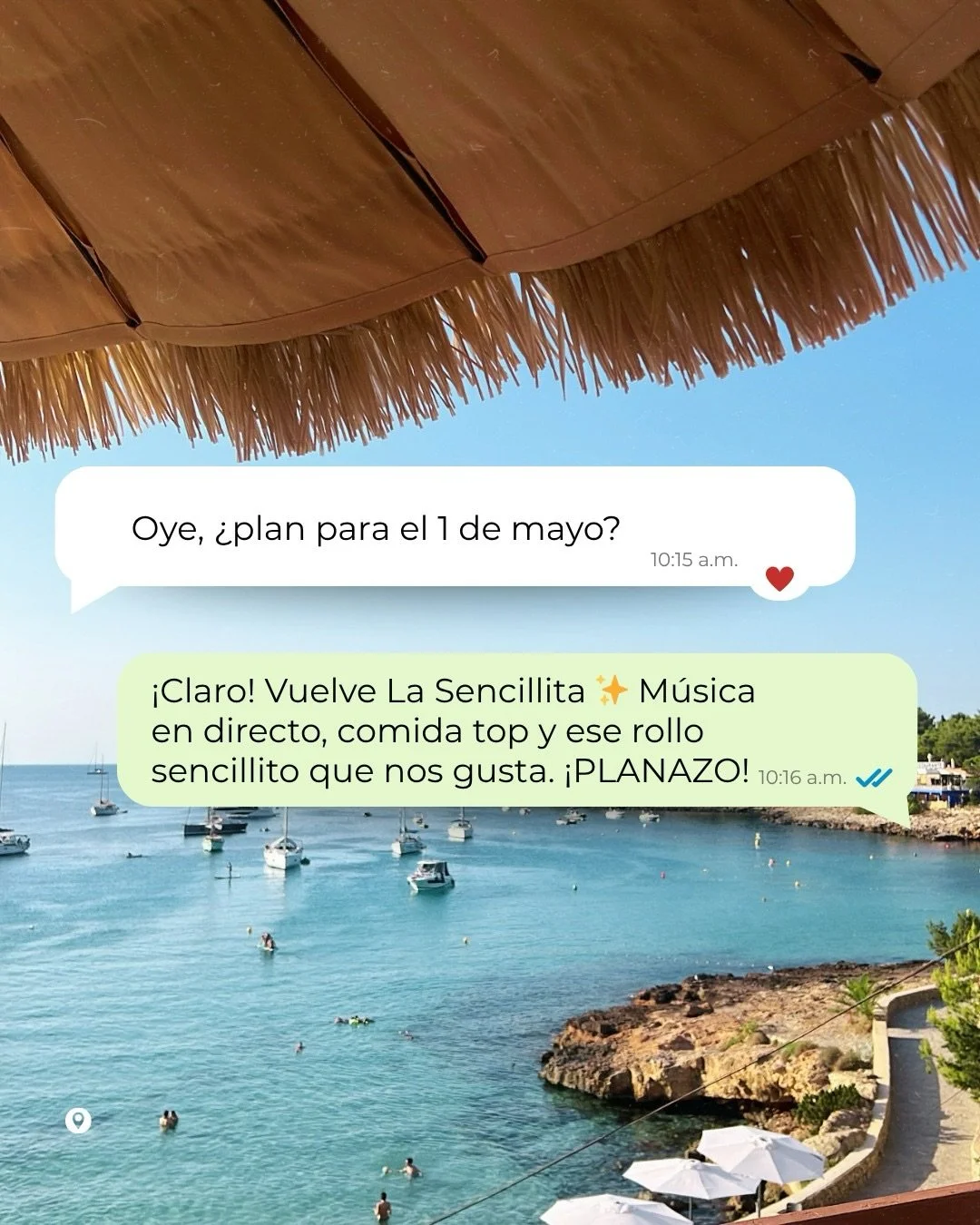 Hay planes&hellip; y luego est&aacute; La Sencillita.
Este 1 de mayo volvemos con m&uacute;sica en directo, comida rica y ese rollo que lo hace todo f&aacute;cil.
Verano, empezamos contigo ☀️🔝