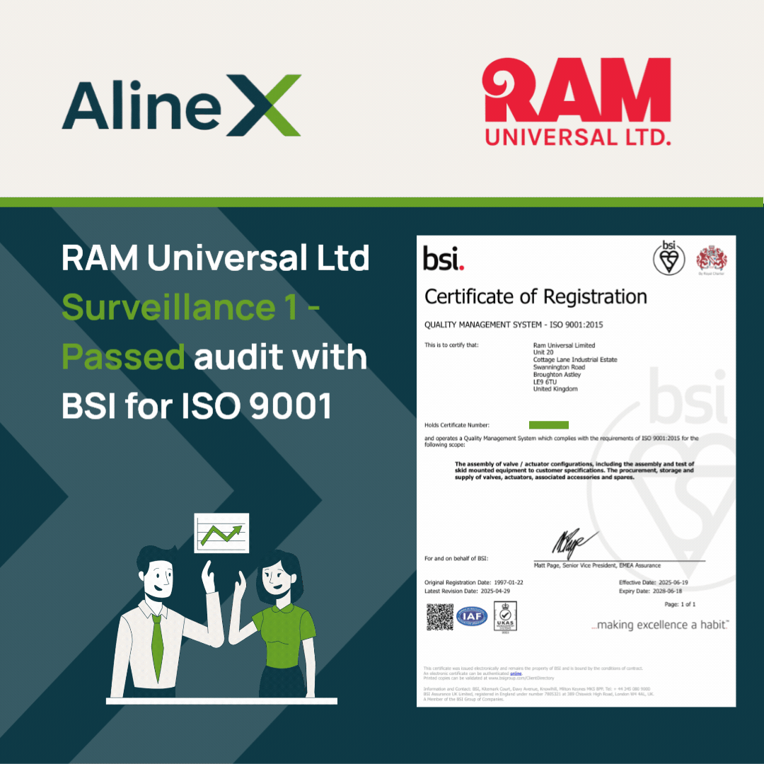 RAM Universal Ltd Achieve ISO 9001 Surveillance Audit Success
