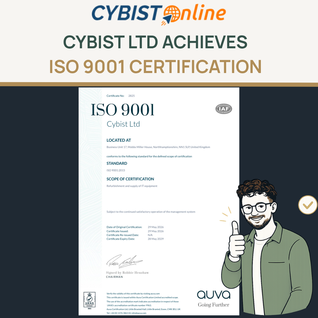 CYBIST Ltd Achieve ISO 9001 Certification