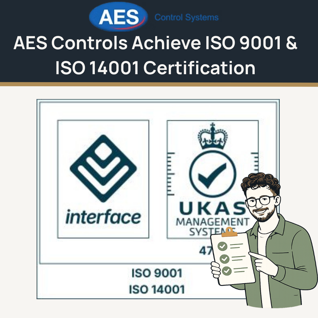 AES Controls Successfully Achieve ISO 9001 and ISO 14001 Certification