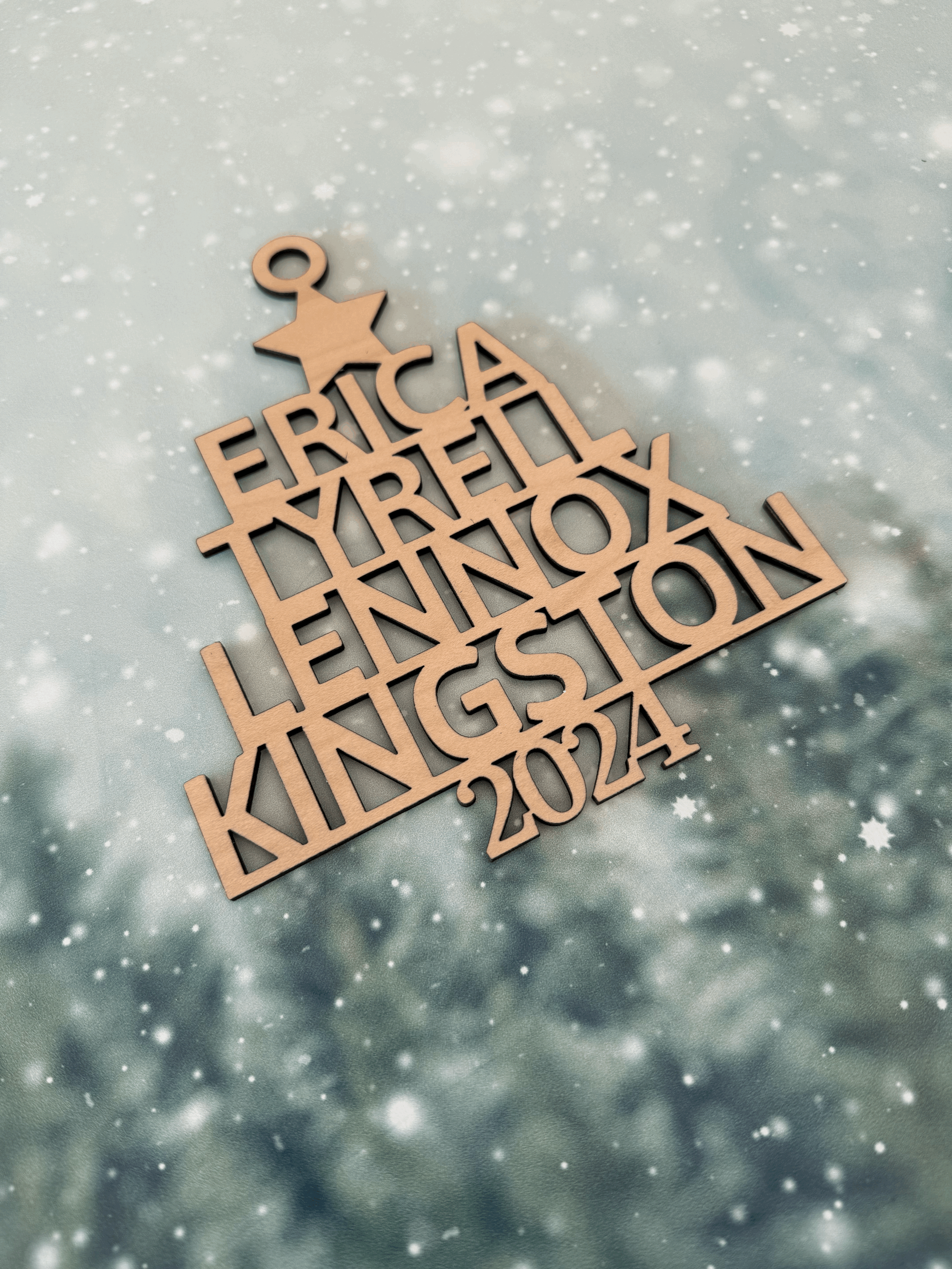 Family Names Christmas Tree Ornament