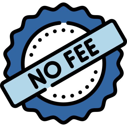 No Fee badge logo