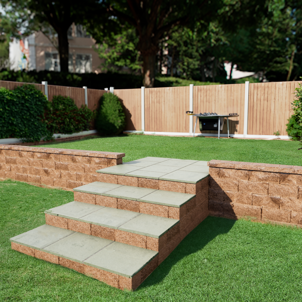 Retaining slabs & outdoor tiles.