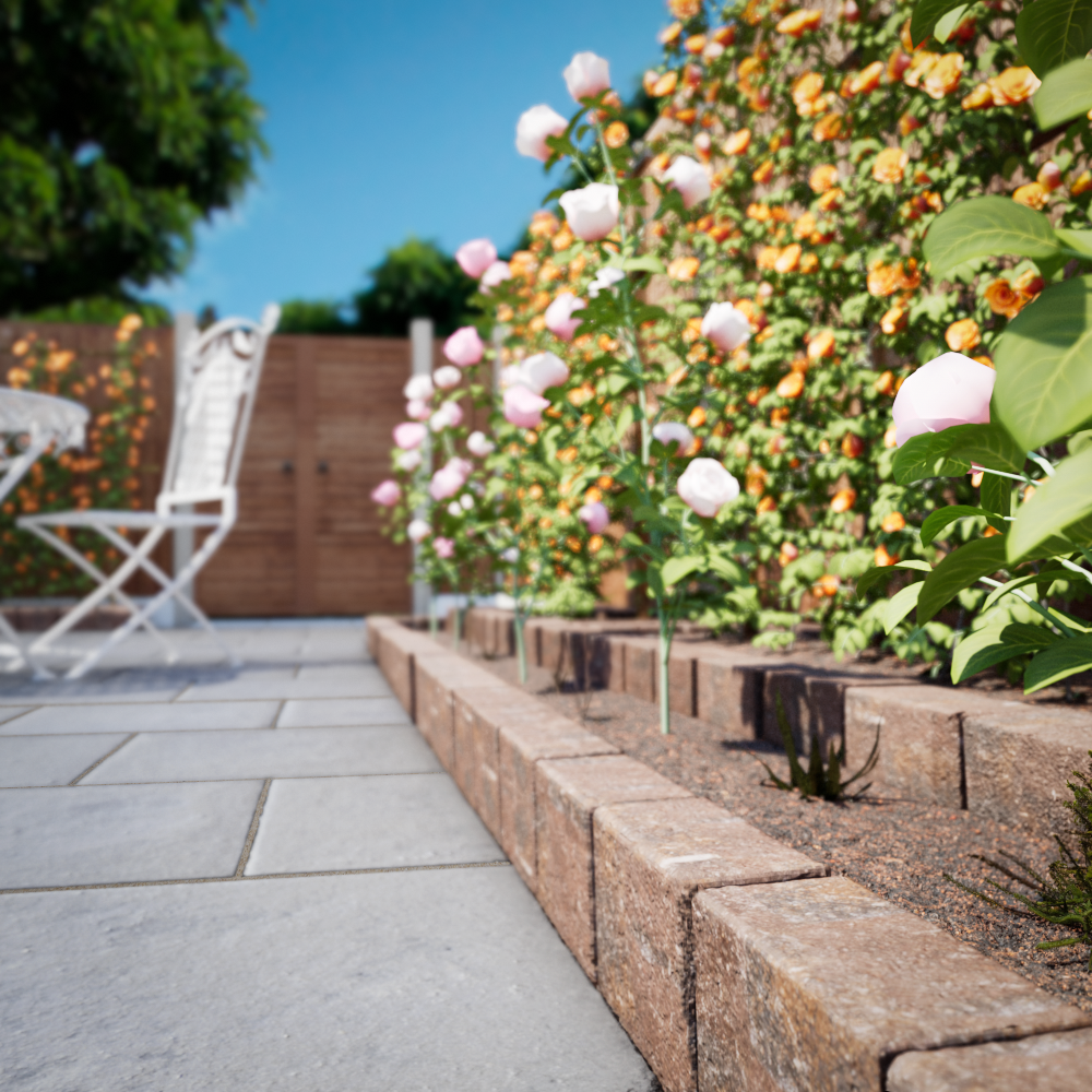 Boarding brick and porcelain stone tile