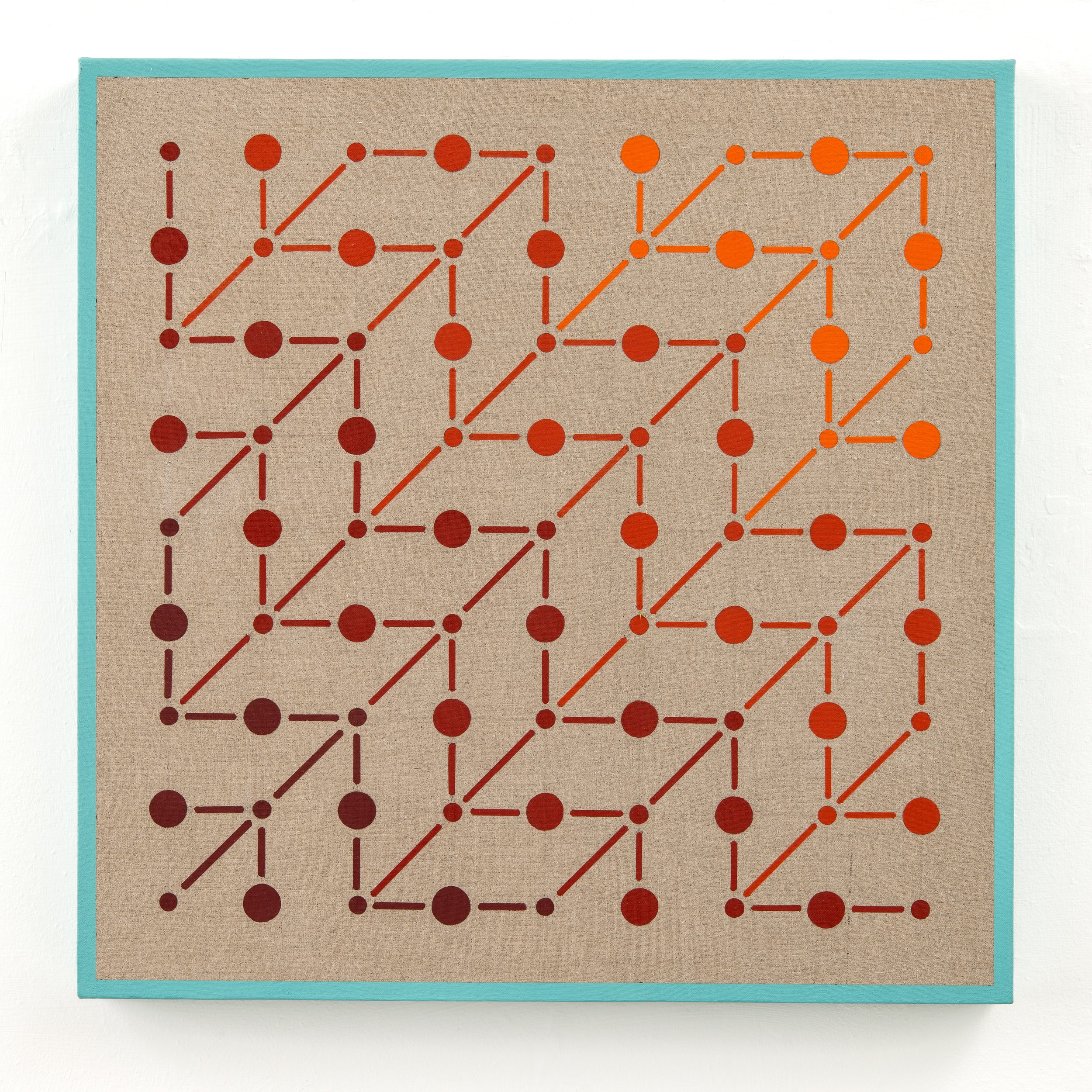With my Back to the World (After Agnes Martin),
2026,
Acrylic on Natural Linen,
50 x 50 cm 
(Sold)