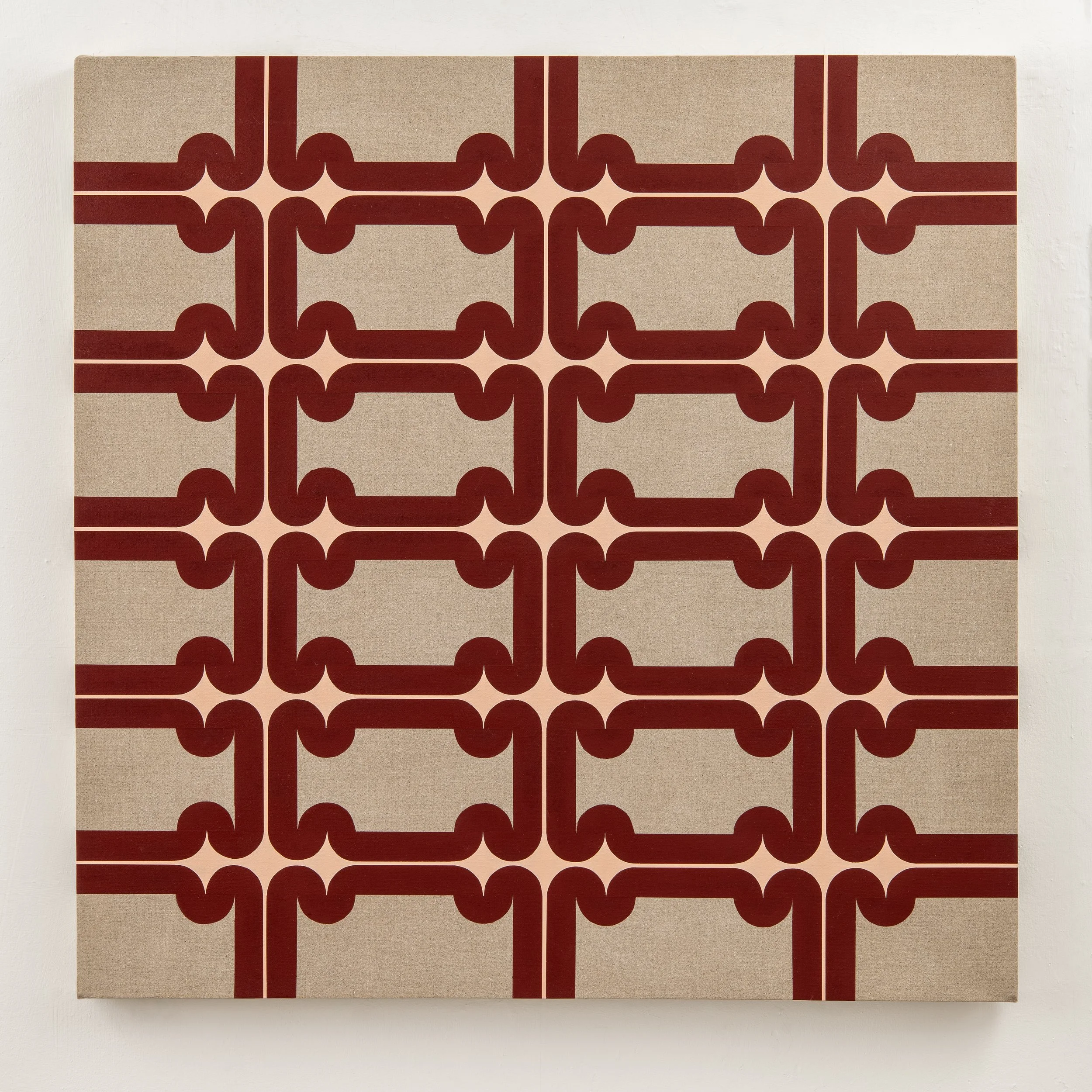 For Ever and Ever,
2025,
Acrylic on Natural Linen, 
91.5  x 91.5 cm