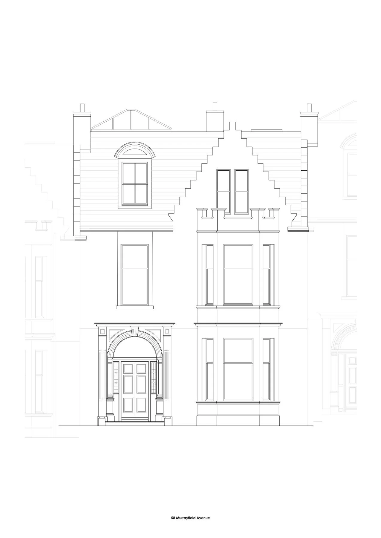 Front Elevation for 58 Murrayfield Avenue, Edinburgh
