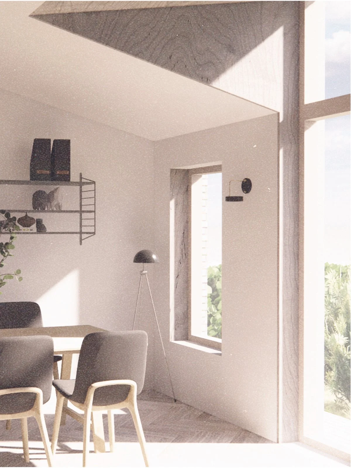 Visualisation for family home extension in Boswall Drive, Edinburgh