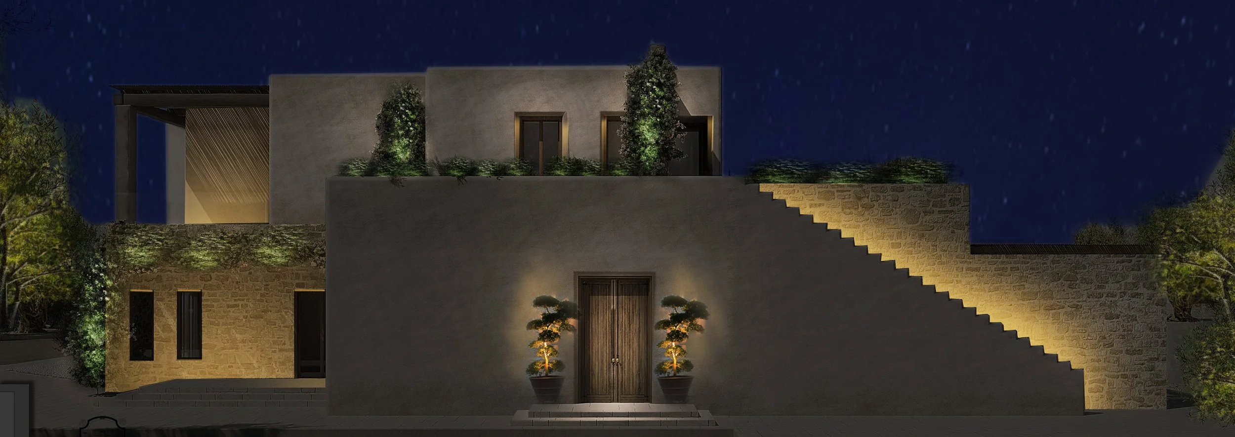 residential lighting - interior - exterior - εσωτερικος εξωτερικος φωτισμος κατοικιας
