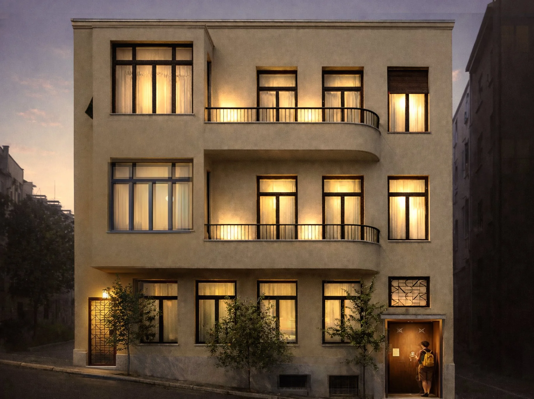 interior lighting | hospitality lighting project | αρχιτεκτονικος φωτισμος κτιριου διαμερισμάτων  