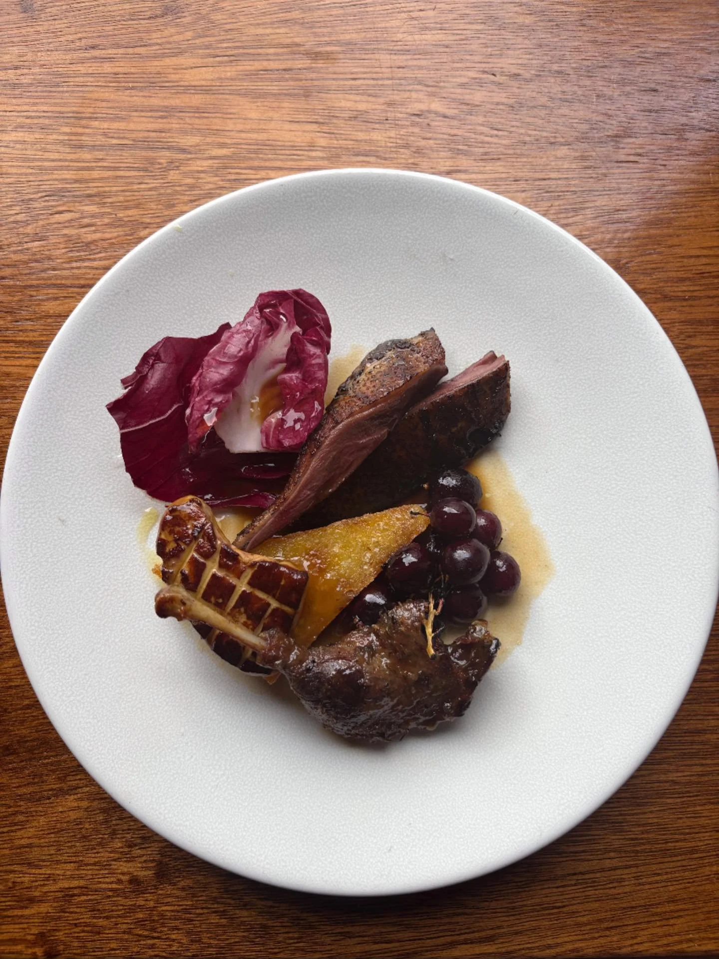 Mallard, Foie gras, Duck Fat R&ouml;sti &amp; Roasted Muscat Grapes
