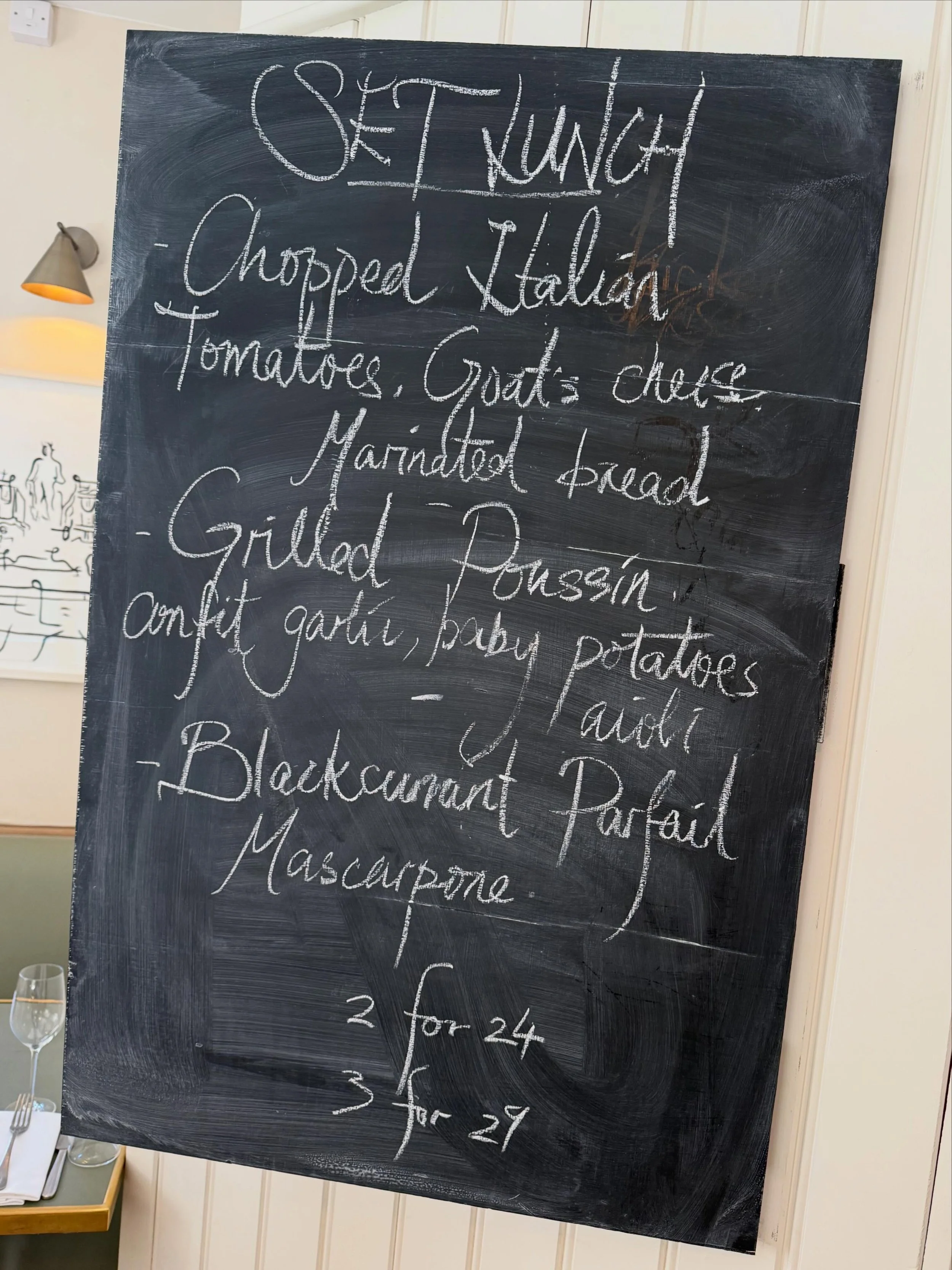 Incredible lunch on this week! 2 courses &pound;24