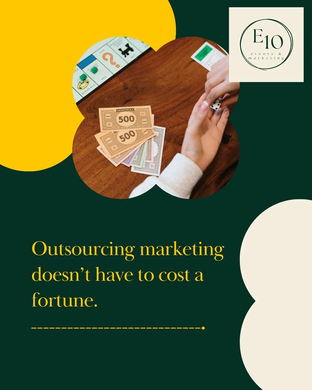 What's more costly? Outsourcing marketing to dedicated professionals with expert advice and clear goals, or randomly spending money on campaigns with mixed results?

At E10, we keep our costs fair and fully itemised, so you know what you&rsquo;re spe