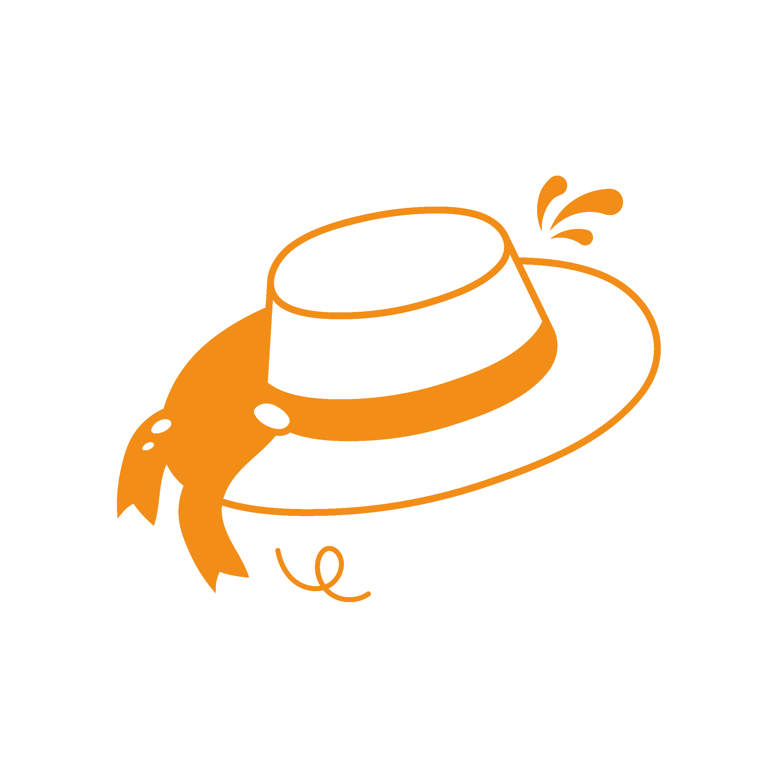 Une illustration simple d'un chapeau orange