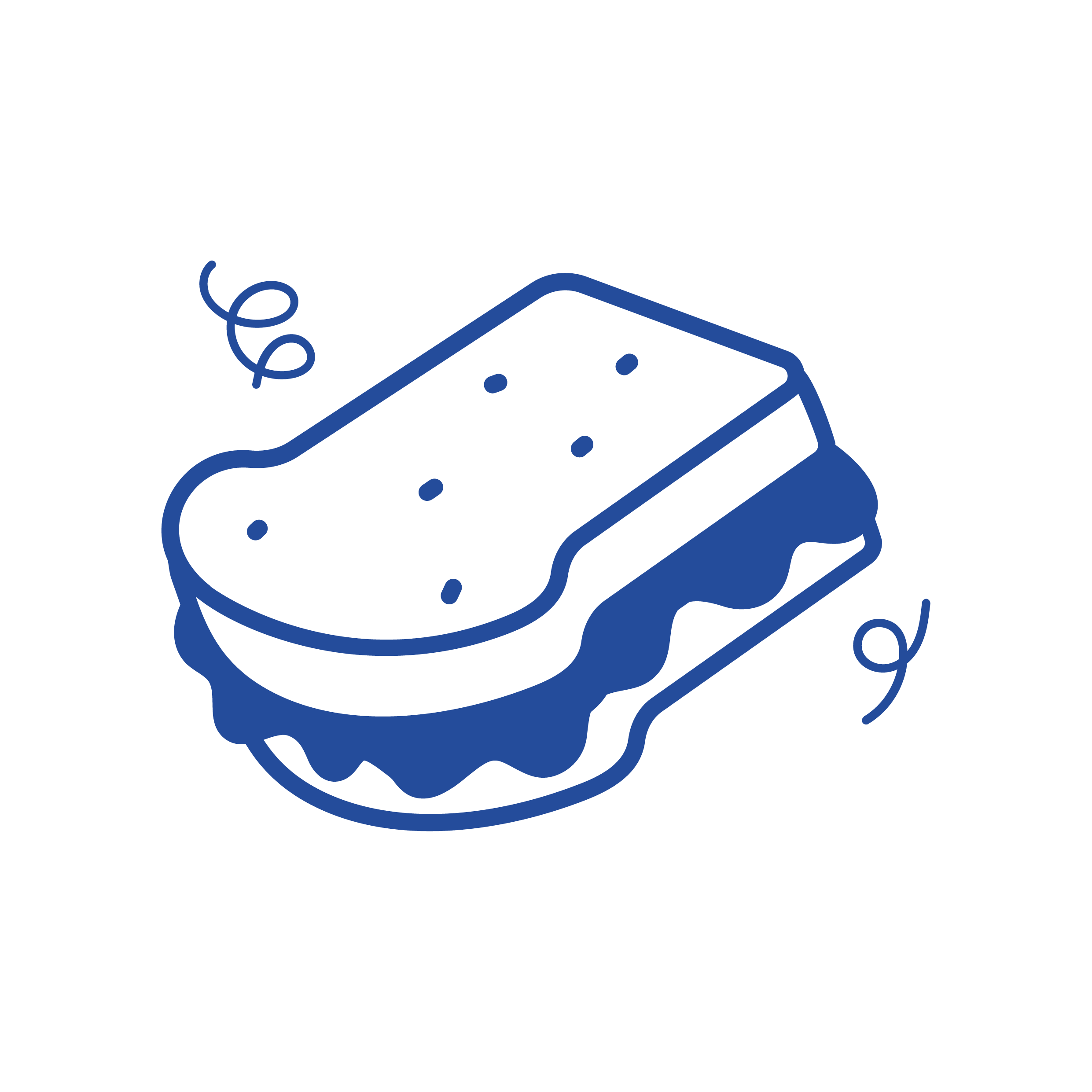 Un dessin simplifié d'un croque mosnieur