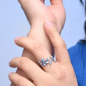 Hope Grows Ring - Silver & Blue
