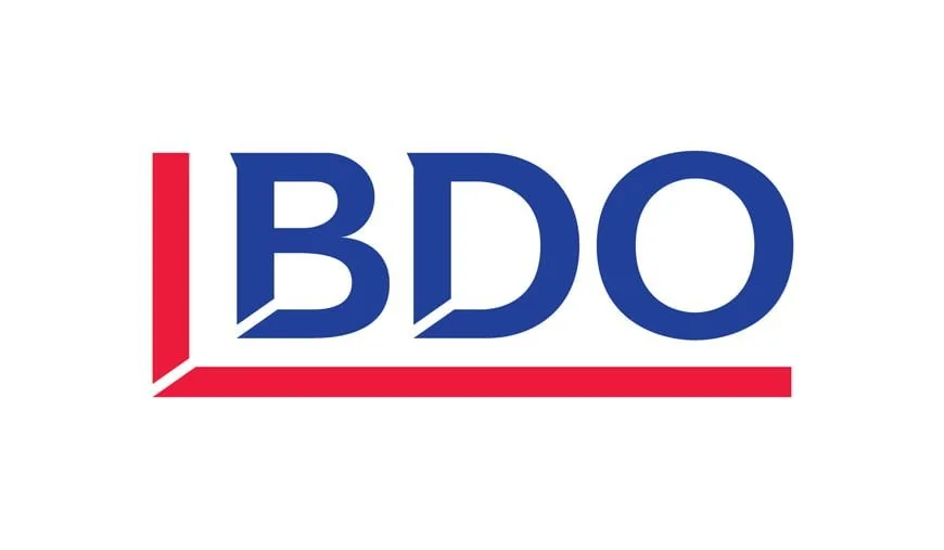 BDO logo with red and blue text