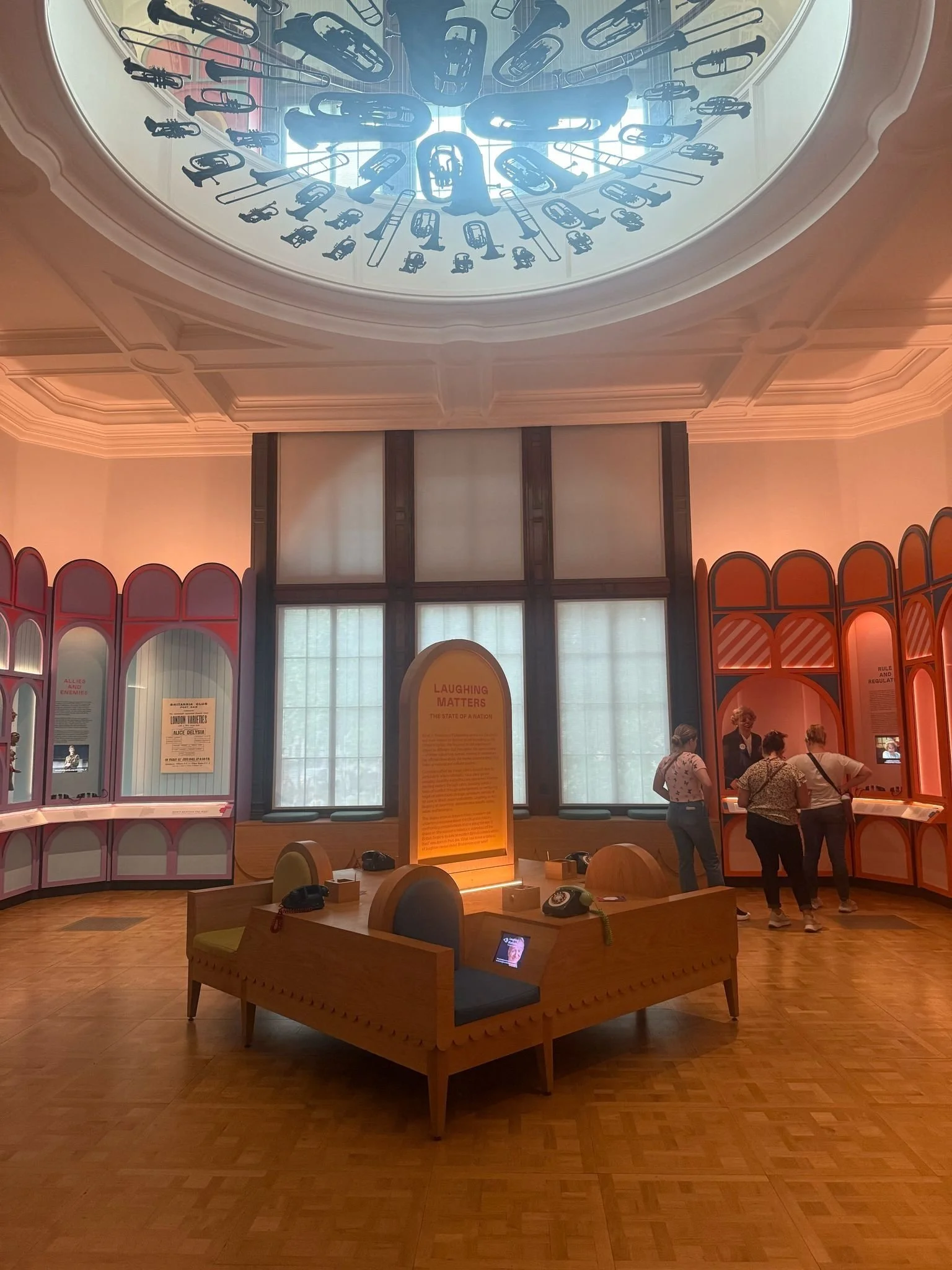 A view of the gallery with the introduction in the middle