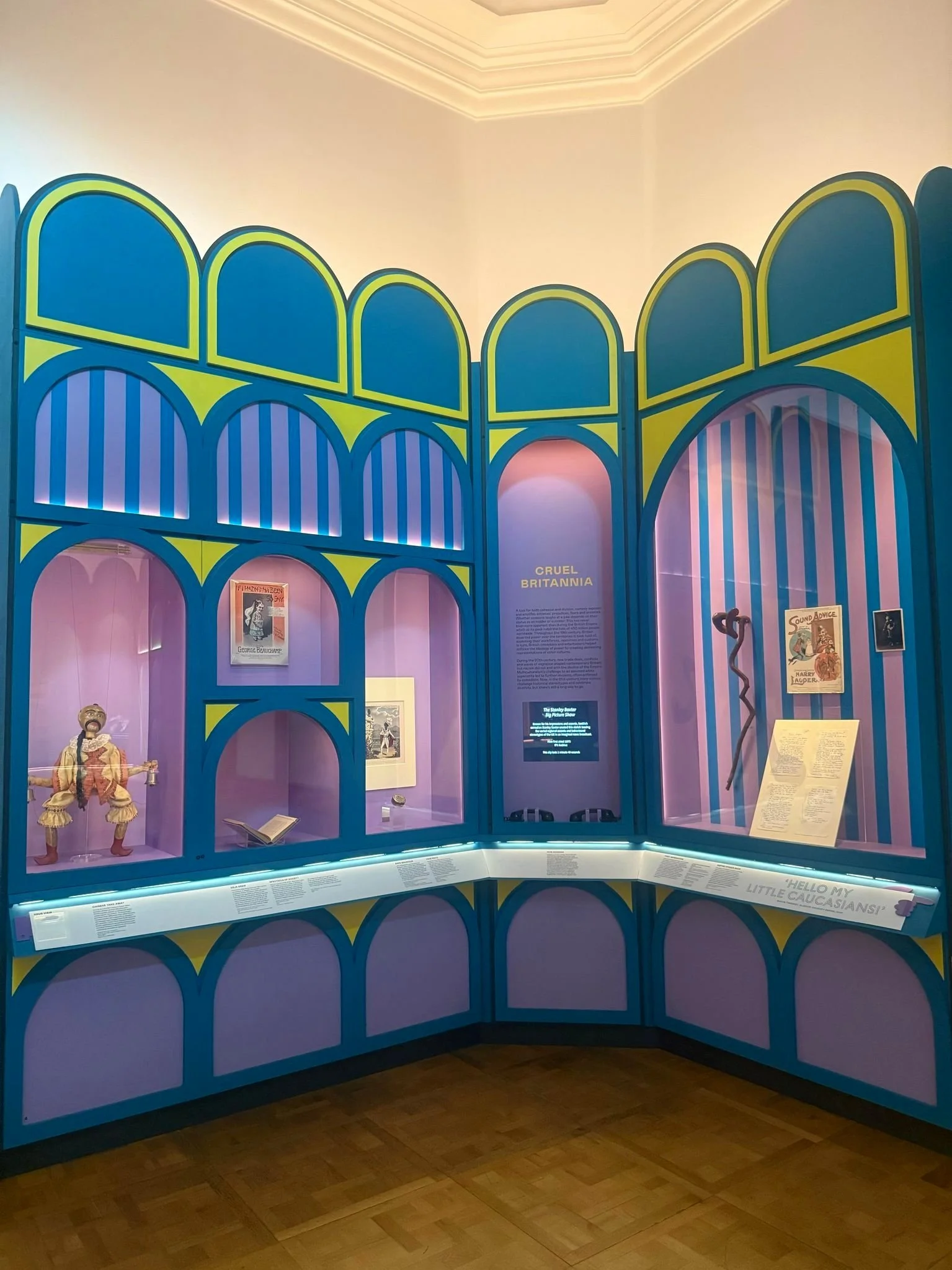 The 'Cruel Britannia' case in the gallery