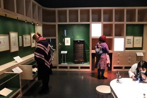 Visitors in the exhibition