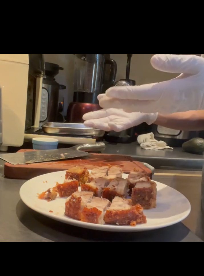 Home Made Roasted Crispy Pork belly
