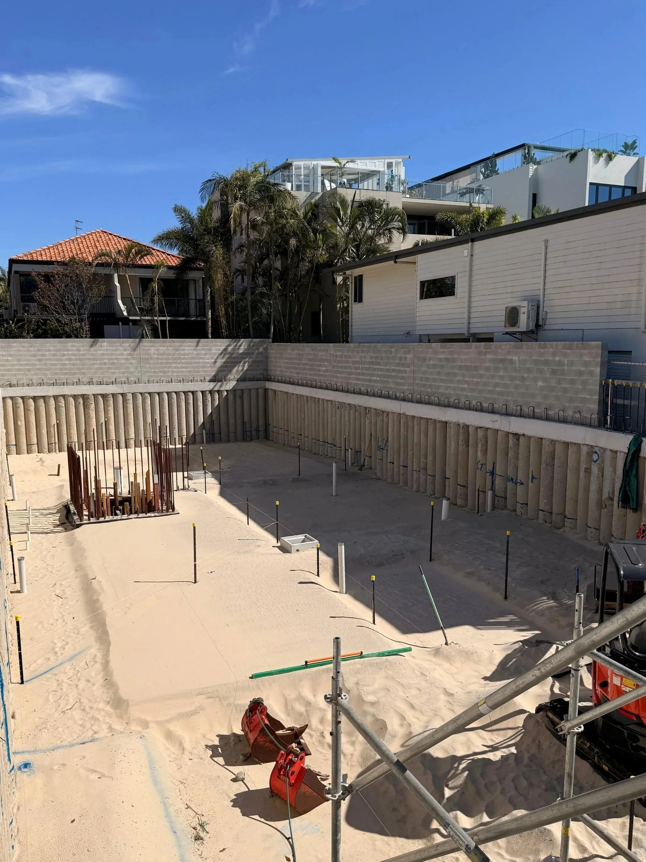 Boutique unit block - Basement construction, project management Gold Coast and South East Queensland 