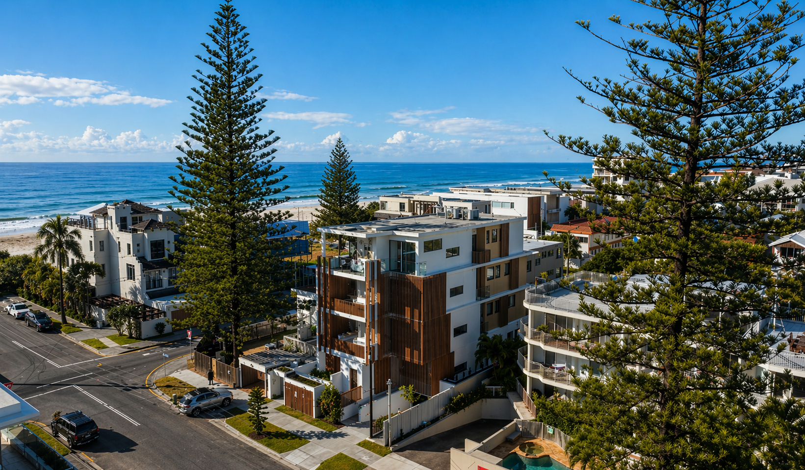 Gold Coast and Mermaid Beahc ocean front, Beach side development.png