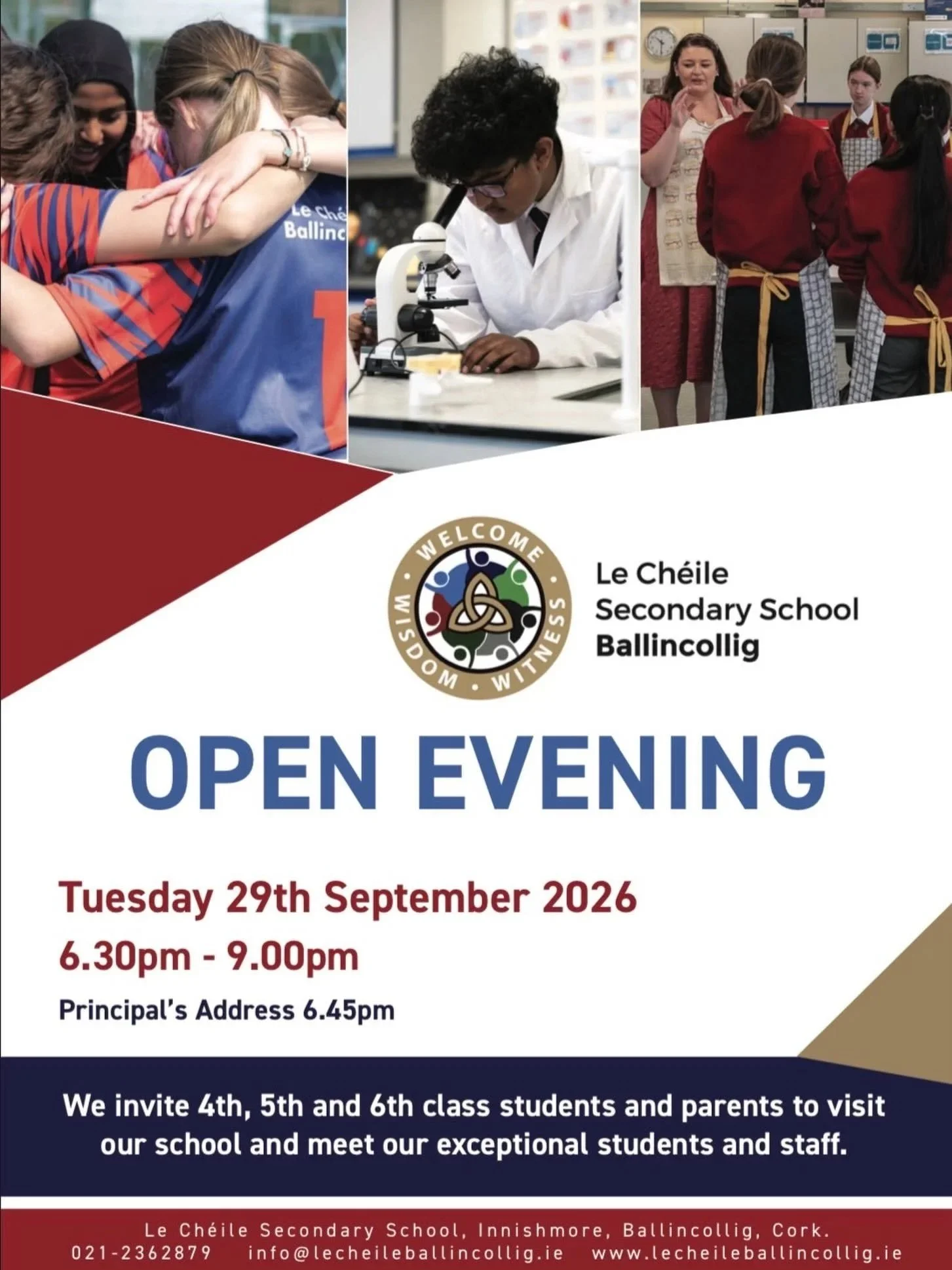 Open Evening 2026 - Tuesday 29th September!