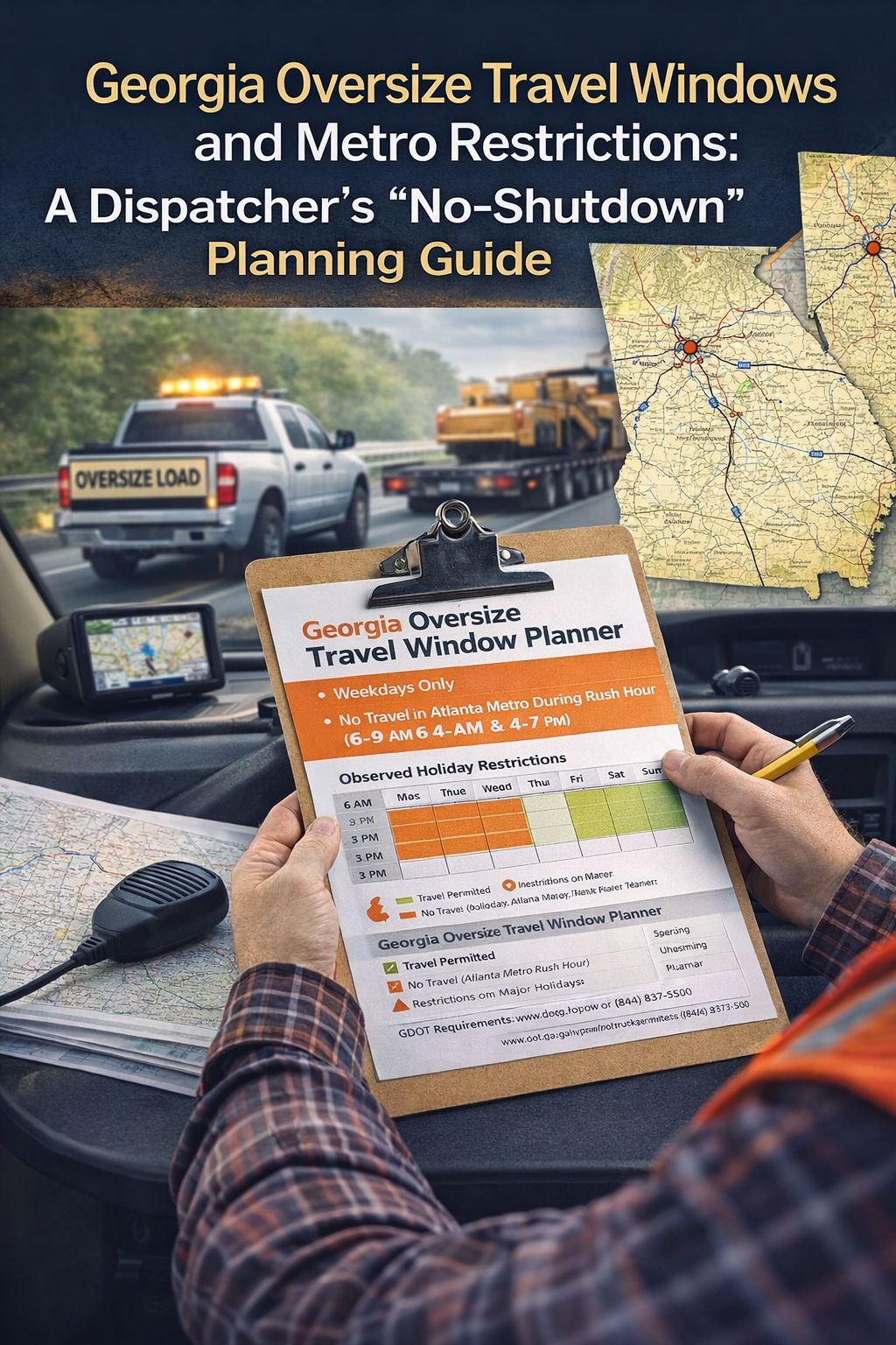Georgia Oversize Travel Windows and Metro Restrictions: A Dispatcher’s “No-Shutdown” Planning Guide