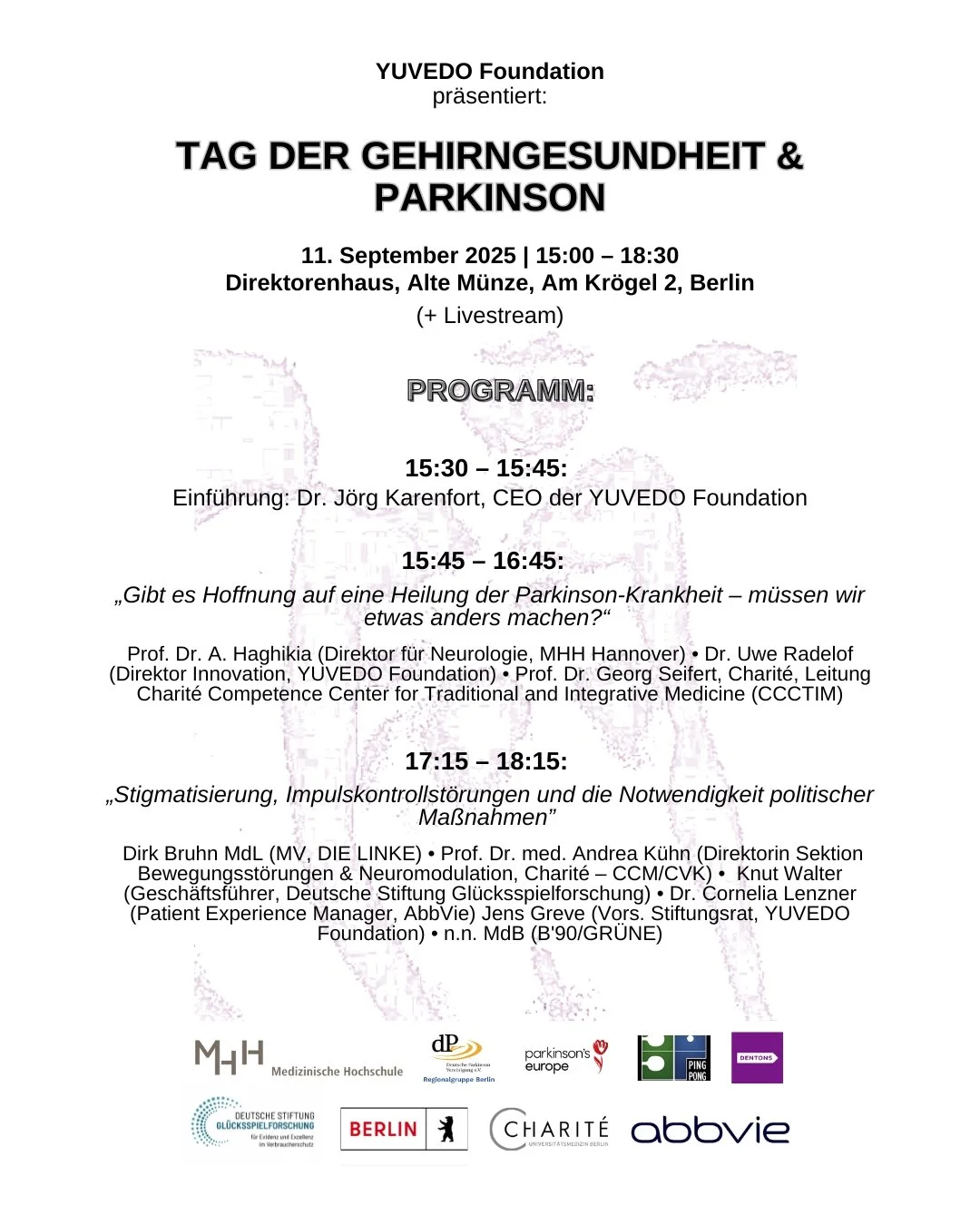 Tag der Gehirngesundheit & Parkinson