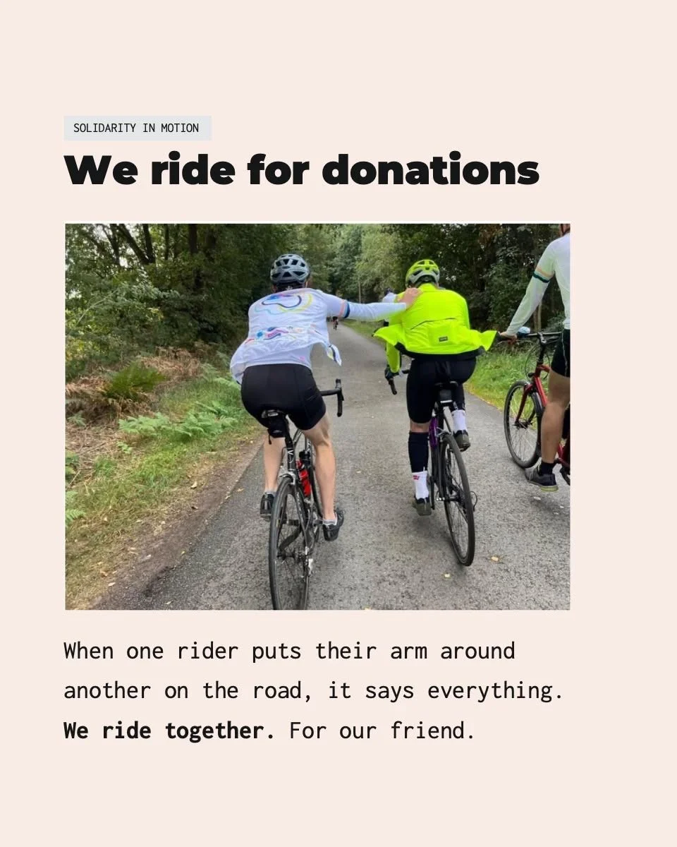 We ride for donations