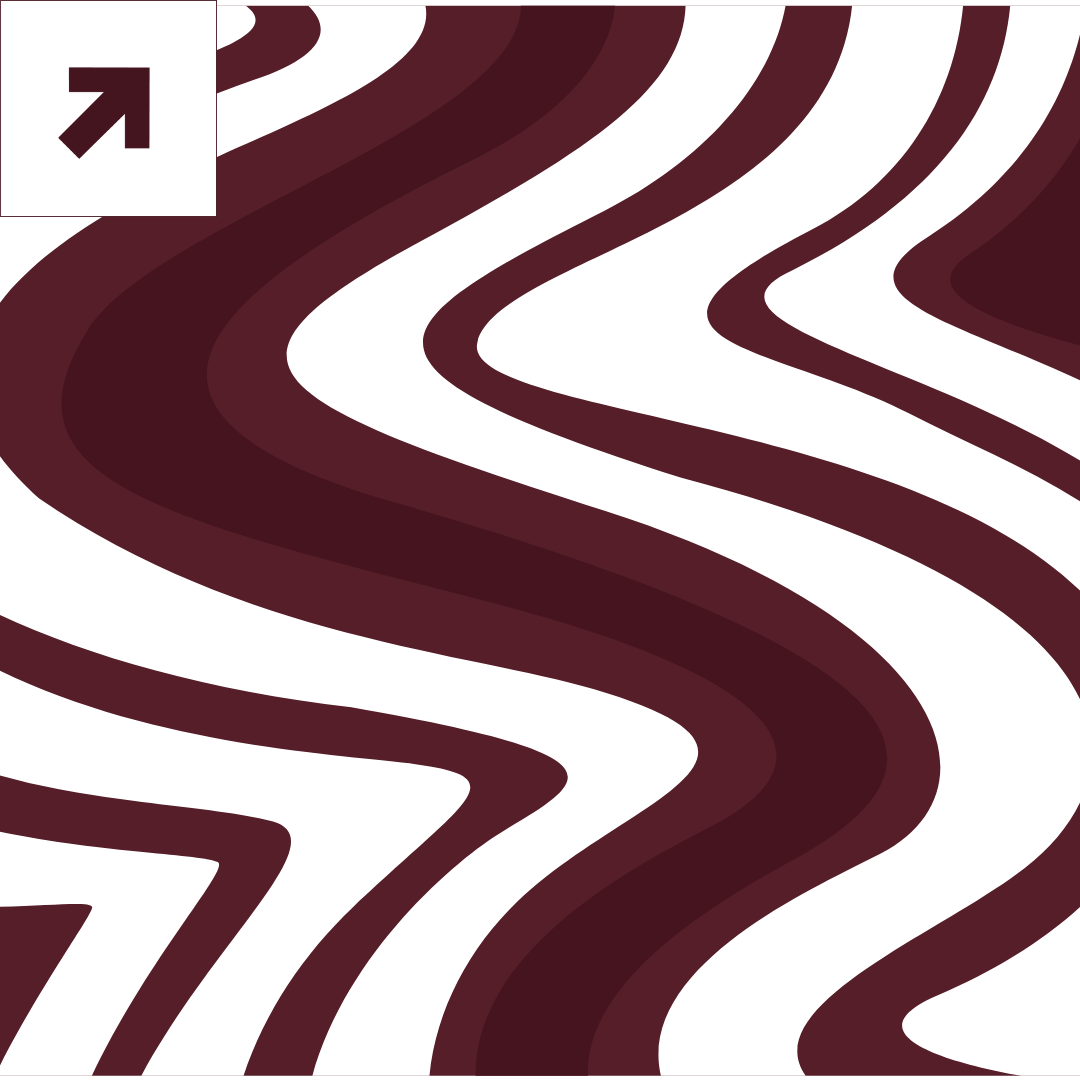 Abstract pattern of wavy lines in maroon and white colors.