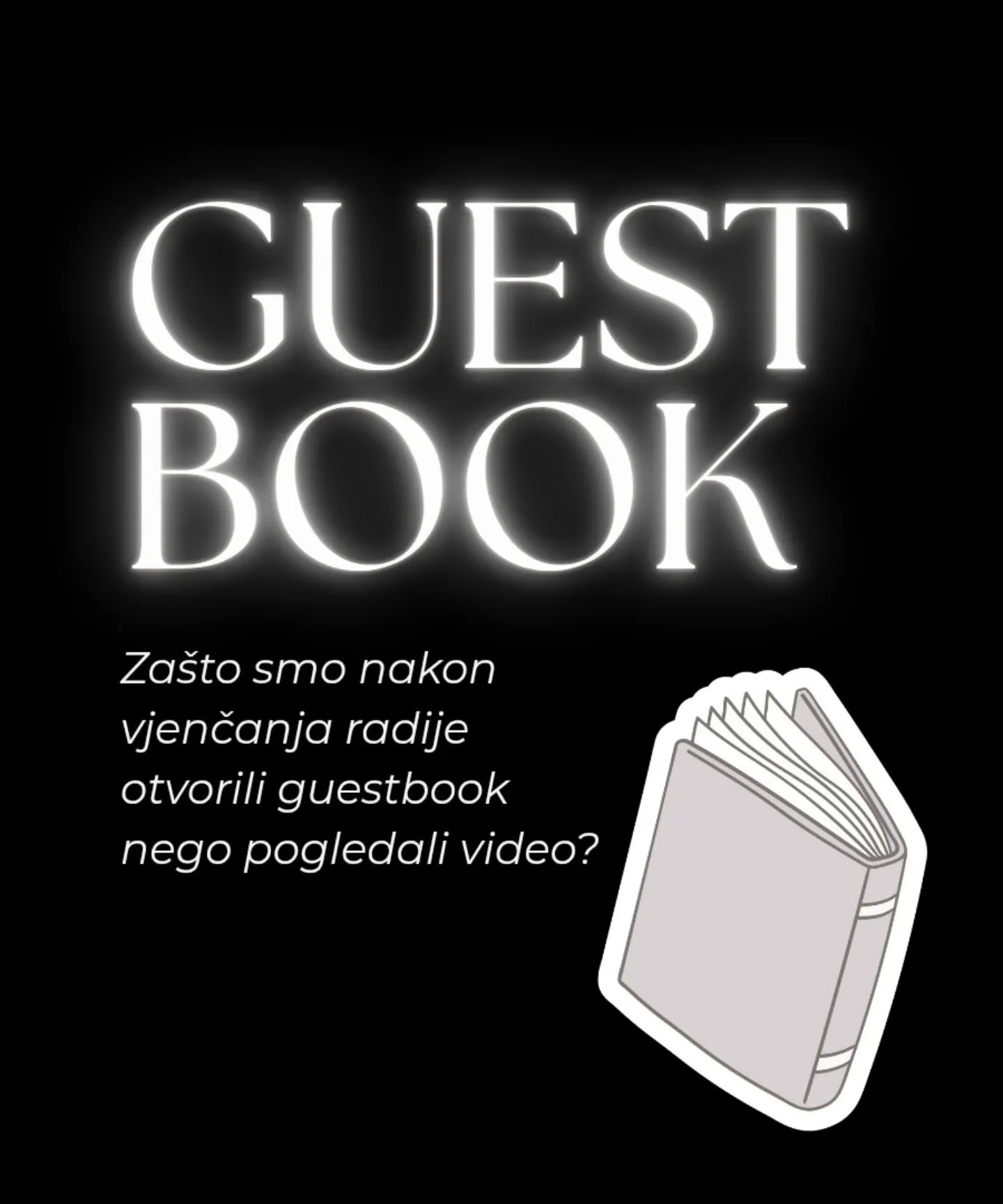 Guestbook je idealan dodatak najmu photoboxa &ndash; gosti lijepe fotografije i ostavljaju poruke koje postaju va&scaron;a najdraža uspomena.

✨ Pročitajte vi&scaron;e i saznajte za&scaron;to mladenci biraju upravo ovu kombinaciju.

#paradox #photobo
