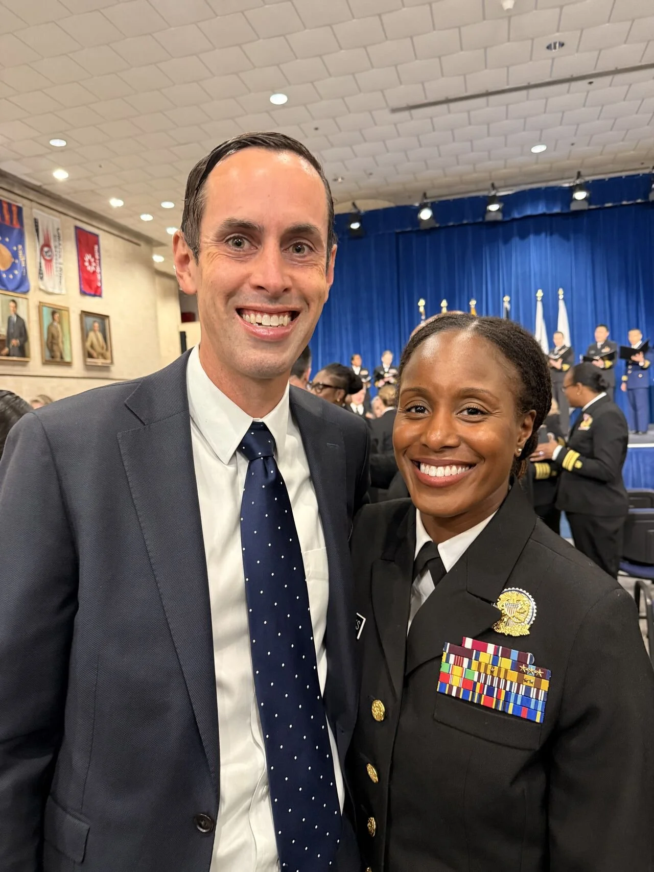 Matt Brooks VA disability attorney with wife Shamika Brooks Air Force veteran and USPHS officer in uniform
