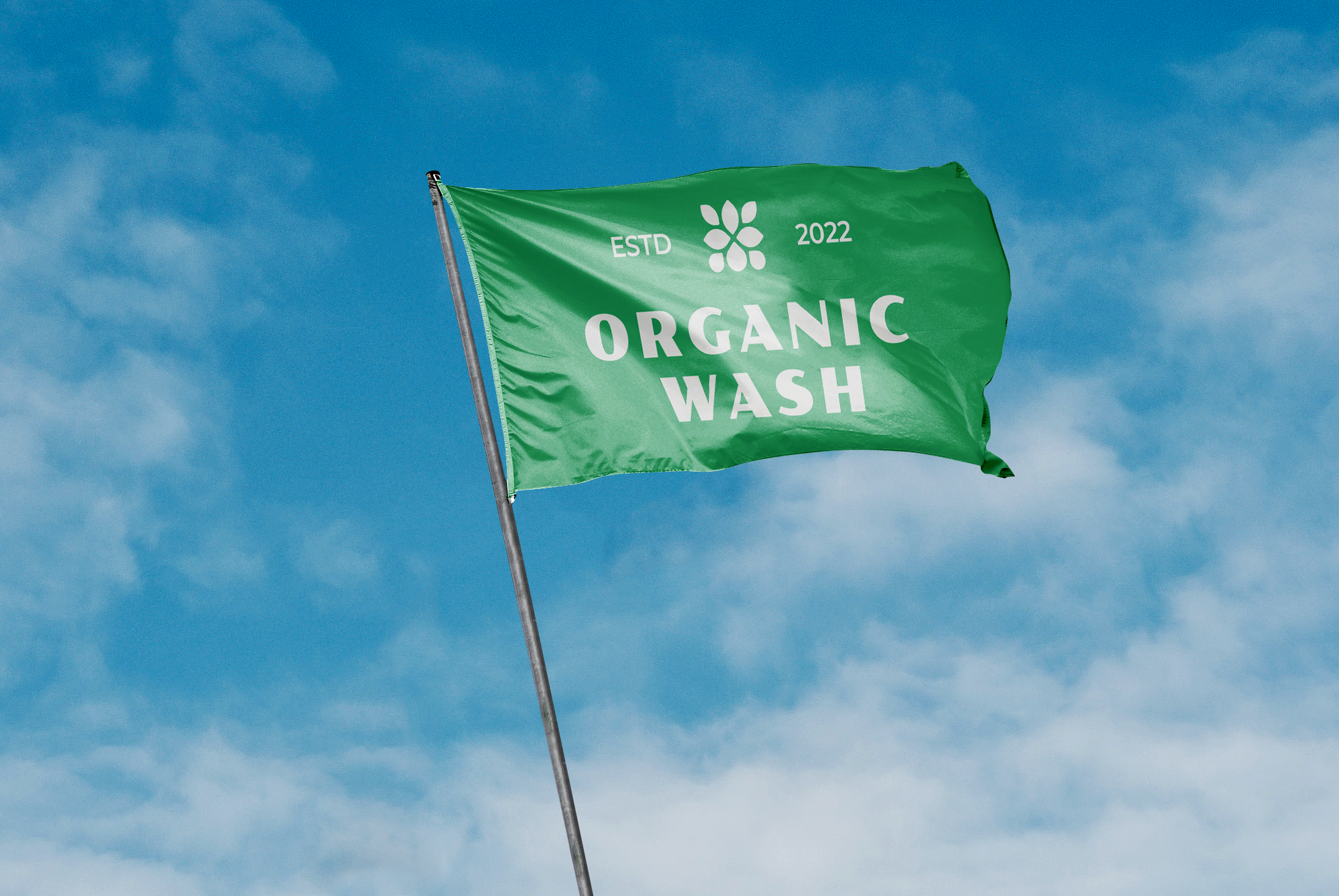 Organic Wash Logo Flag Mockup.png