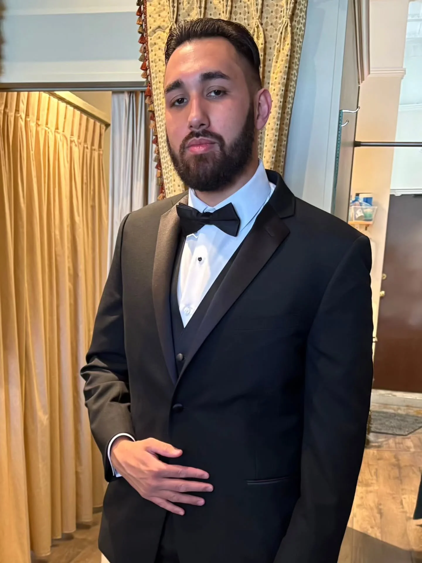 And here is Justin looking so debonair as he heads off to a wedding, too! 

We're here for any occasion at 368A Broad Street in Bloomfield. Stop in or call us to set-up an appointment 973-931-0419 

We look forward to meeting you, too! 
Al, Gregg and