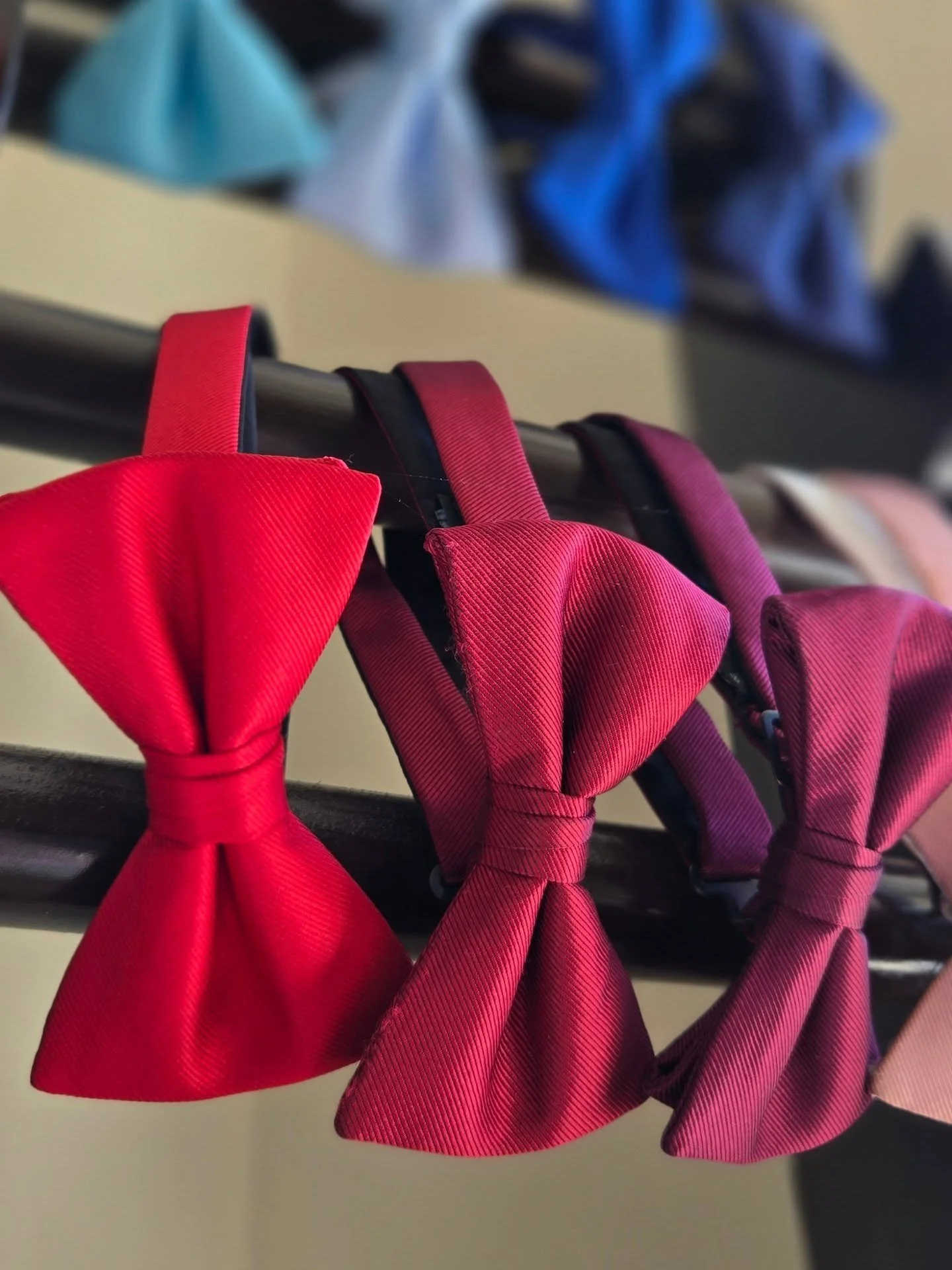 We do love a red bow-tie! 
(and every other color in the rainbow!) 

We're here for any occasion at 368A Broad Street in Bloomfield. Stop in or call us to set-up an appointment 973-931-0419 

We look forward to meeting you. 
Al, Gregg and Ken 

Shop 