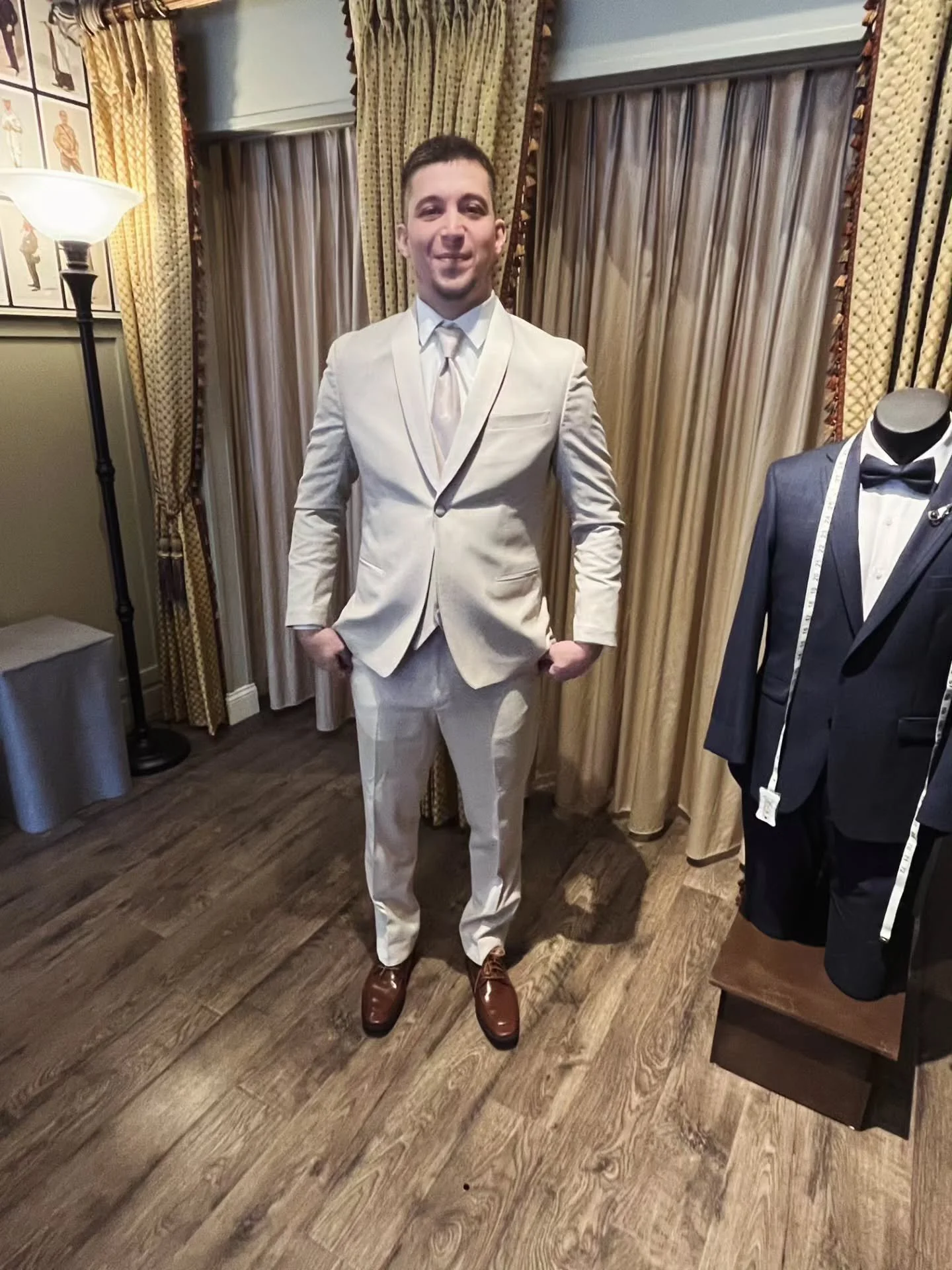 We hope everyone made it safely through the snow storm! It might be freezing out, but the good news is that Spring will be here in no time - and with it - Wedding Season! 

Appointments are booking now for tuxedo + suit fittings. We look forward to s