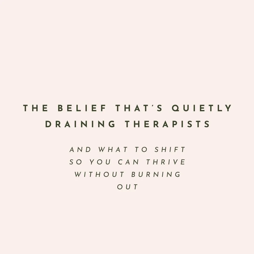 This post isn't about blaming or dramatizing&mdash;it's about noticing the subtle beliefs we hold as therapists, the ones that slowly wear us down. What's one belief you're rethinking as you build a more balanced, sustainable career?

#TherapistLife 