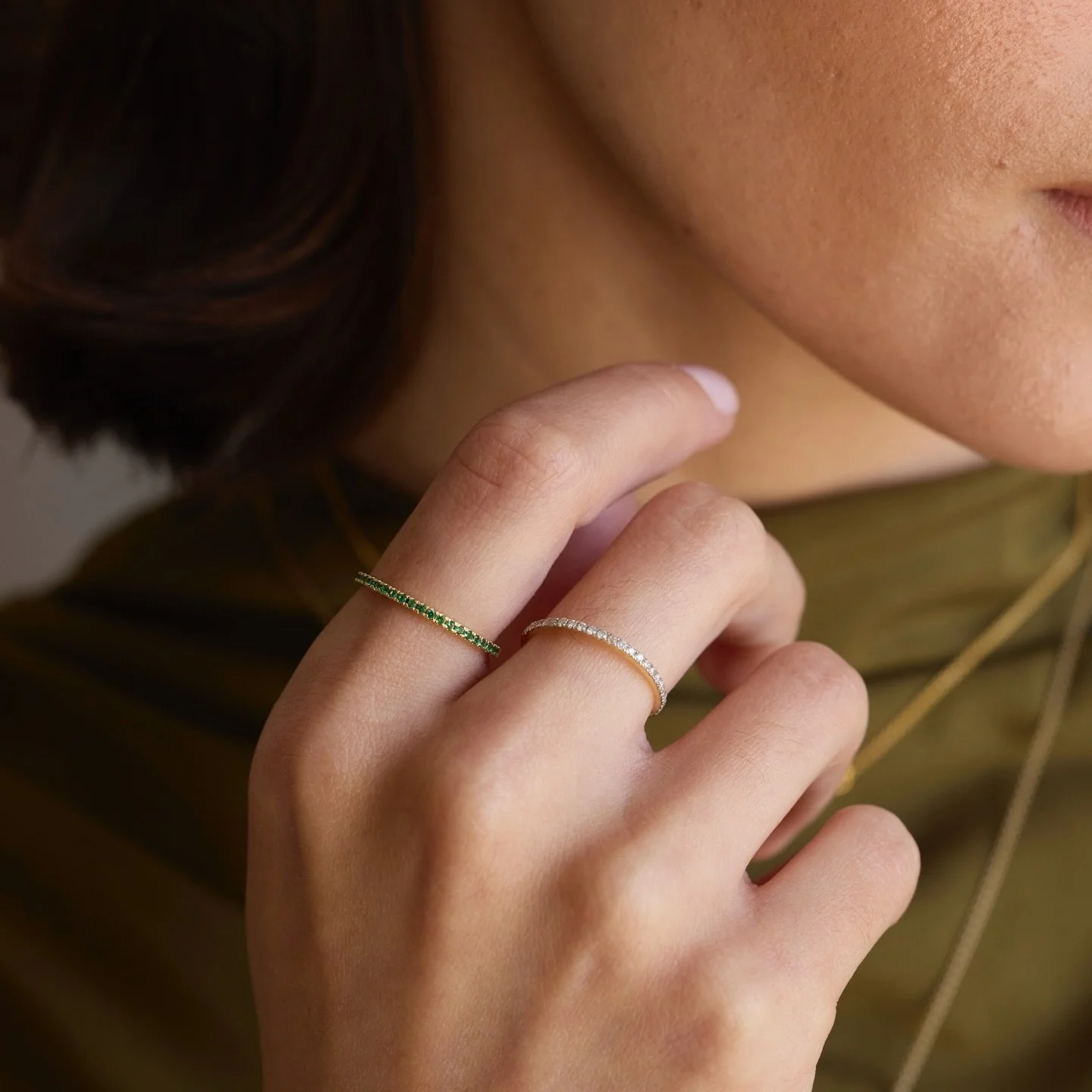 A soft promise on one finger.
A quiet forever on the other.

#promisering #weddingband #DiamondBandStyle  #EngagementEdit #zikrjewelry