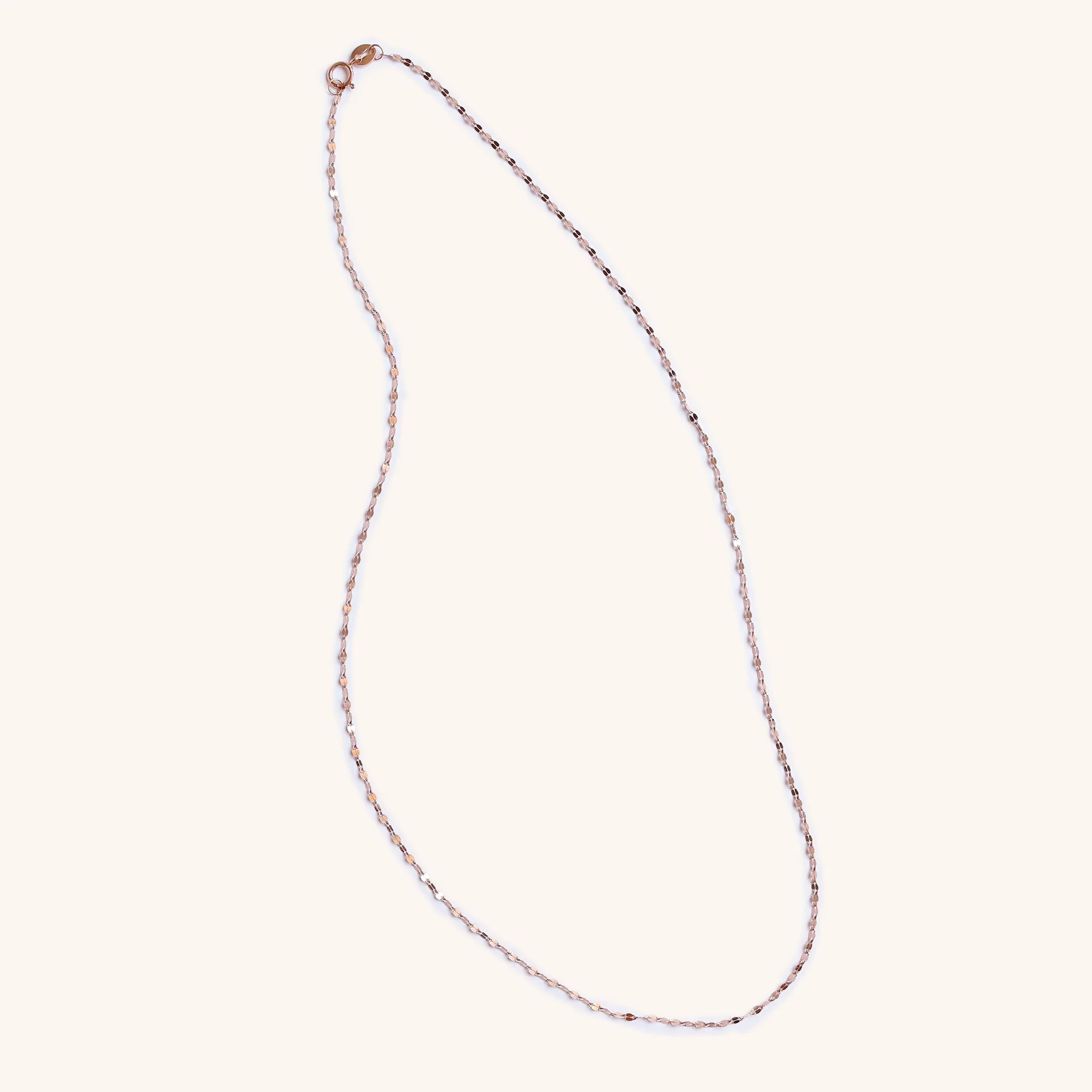 18K rose gold pendant chain necklace, handcrafted fine jewelry by Zikr Fine Jewelry