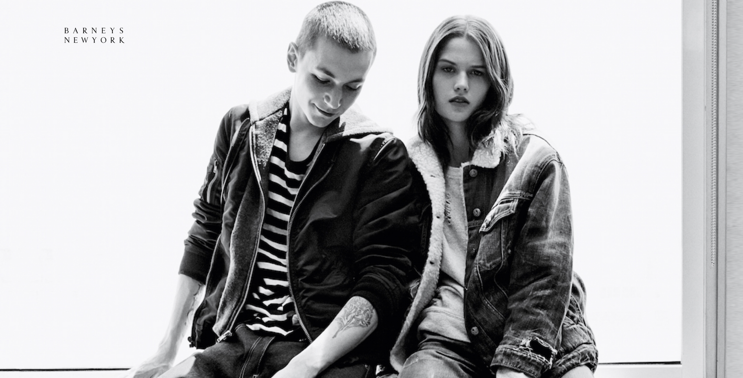 Barneys lookbook spread featuring styled wardrobe essentials for seasonal launch