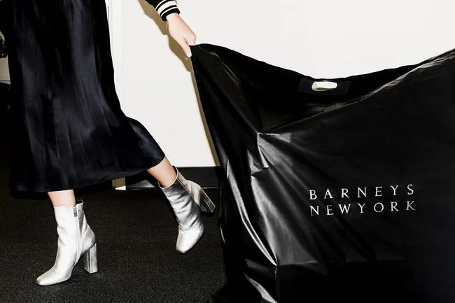 Barneys lookbook spread featuring styled wardrobe essentials for seasonal launch