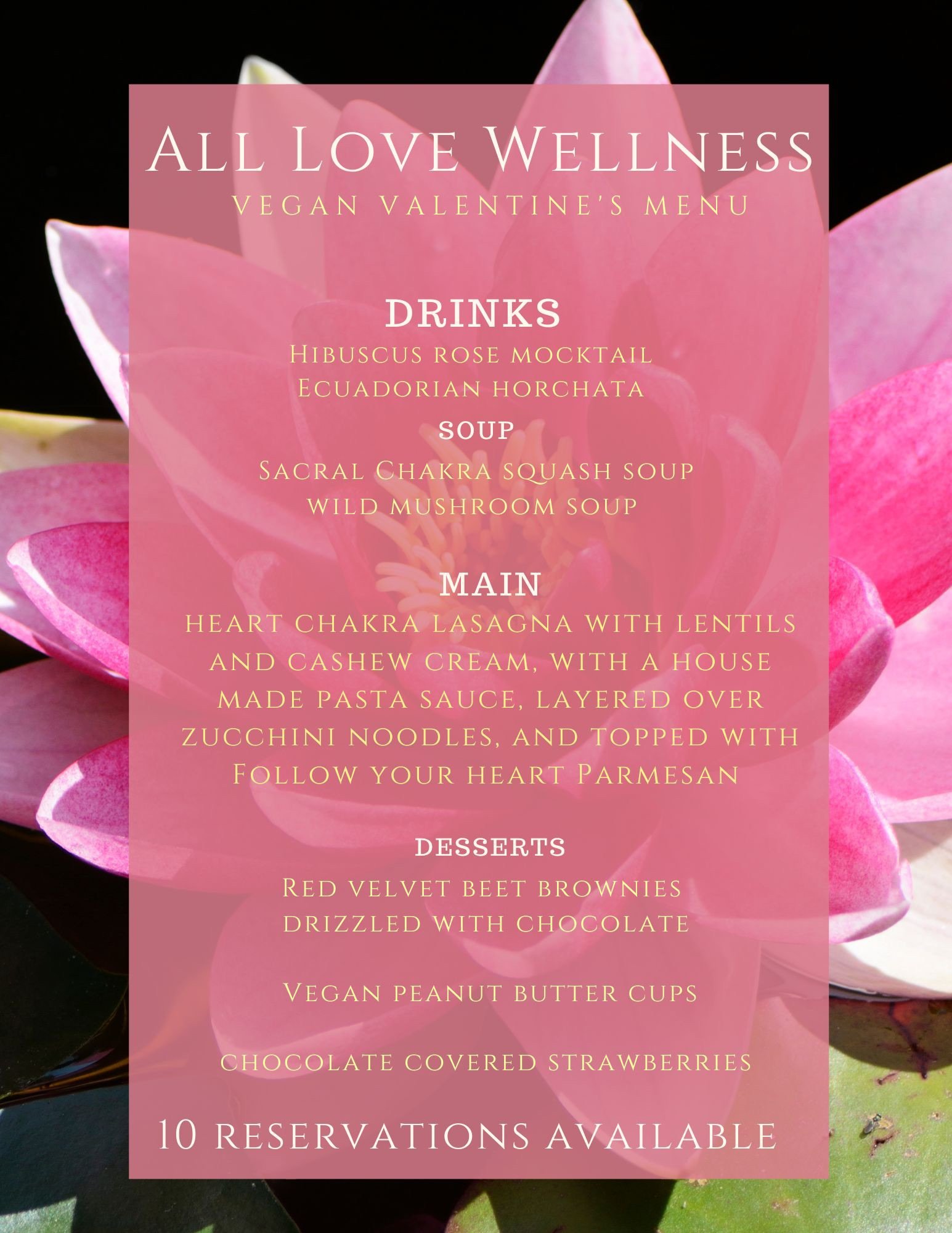 Vegan Valentines Dinner