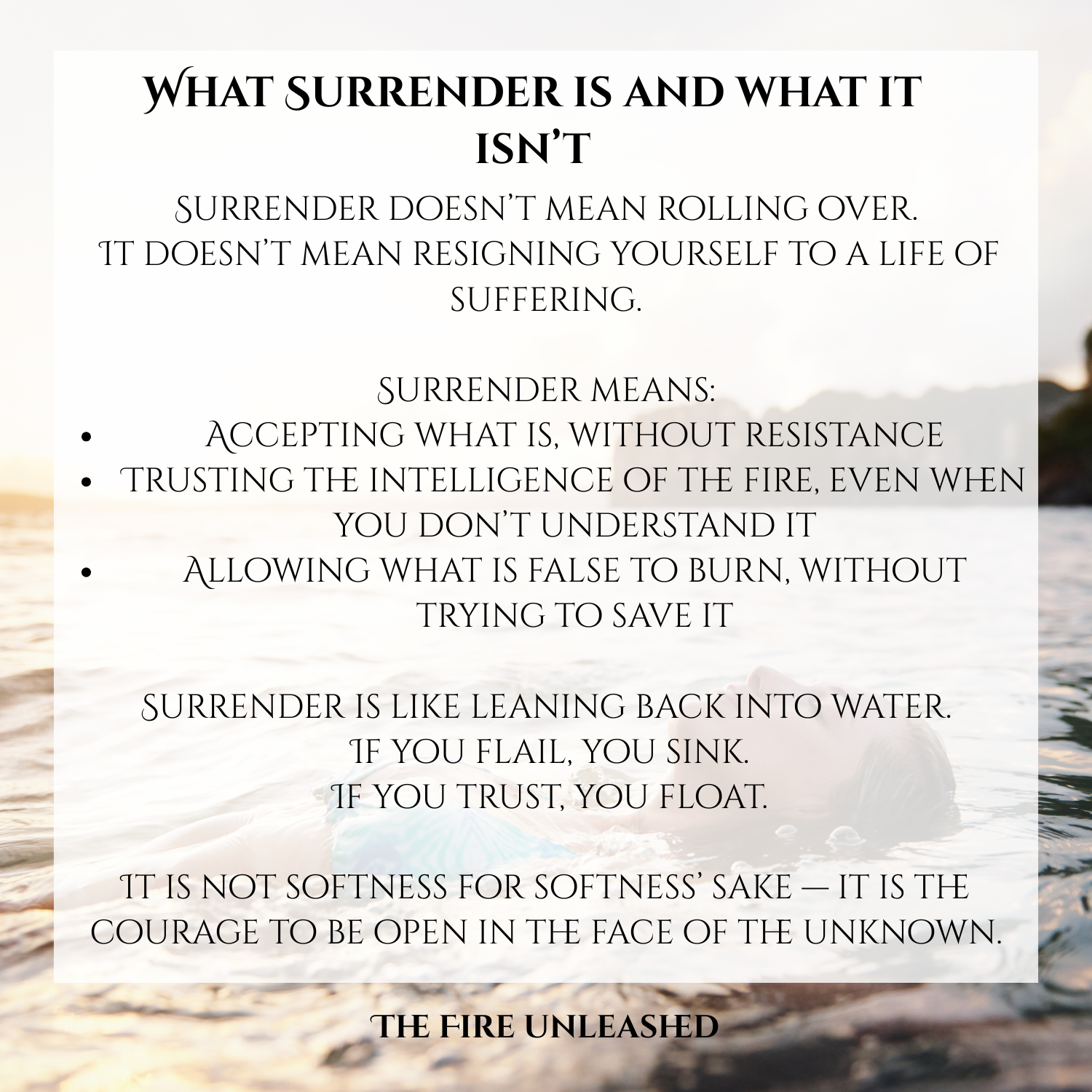 Fire Bible: THE ART OF SURRENDER — HOW TO LET GO WITHOUT GIVING UP
