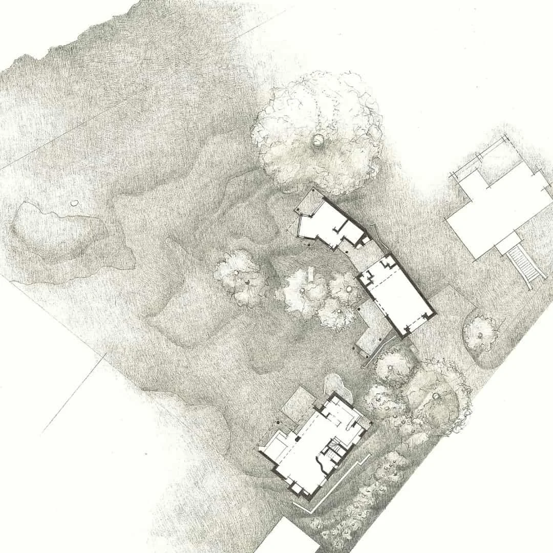 Image of technical architectural hand drawing