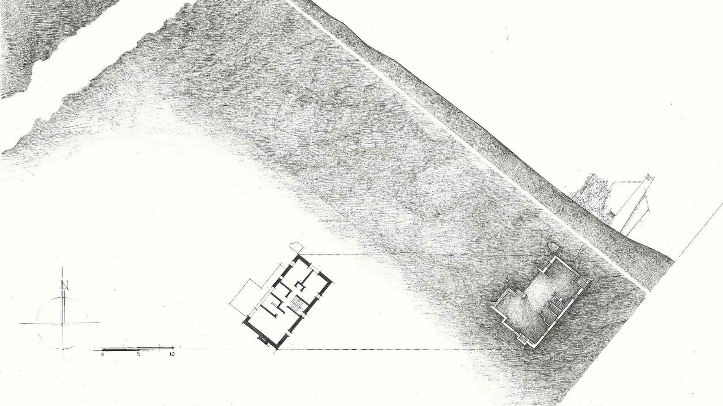 hand drawn architectural plan