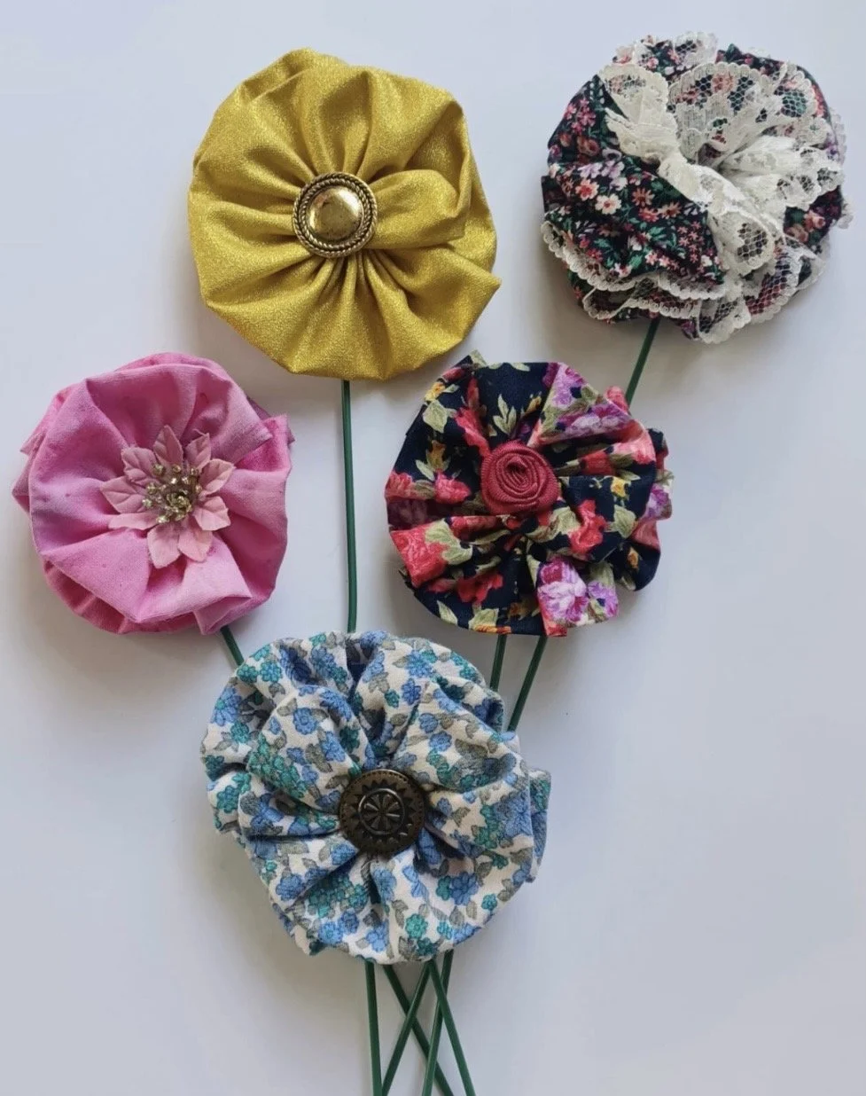 Textile Flowers by Iris Rimes